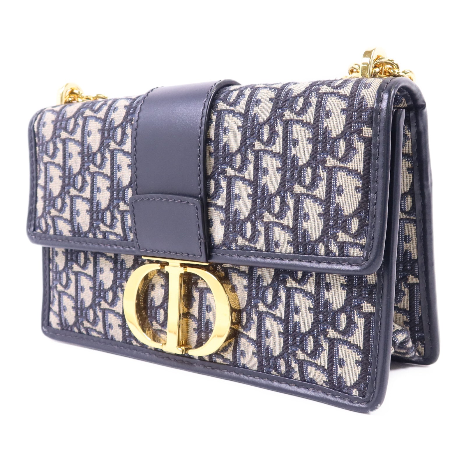 Dior 帆布30 Montaigne Chain Bag金扣鏈帶肩背袋