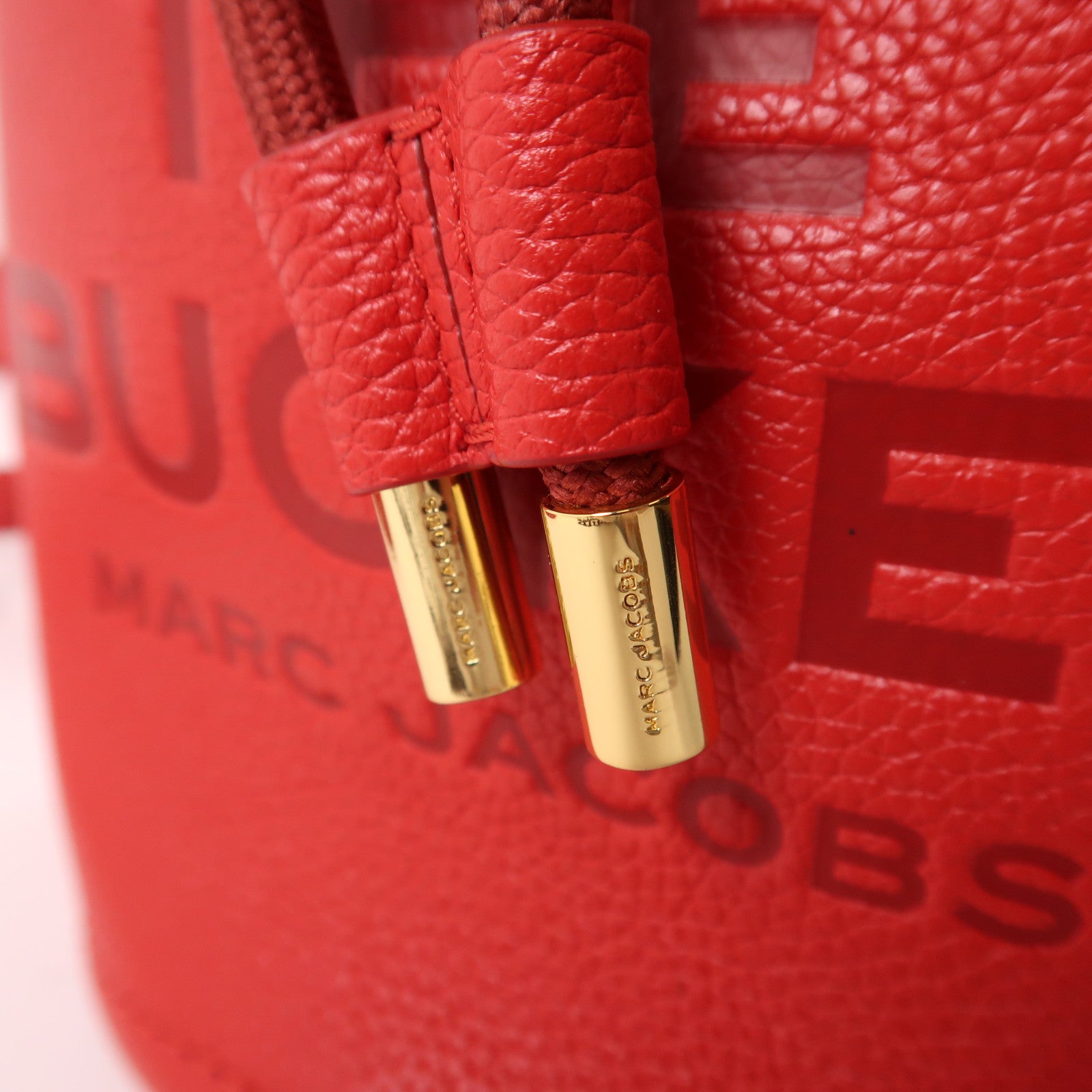 MARC JACOBS 牛皮皮革2 Way Shoulder金扣手挽肩背兩用袋紅色