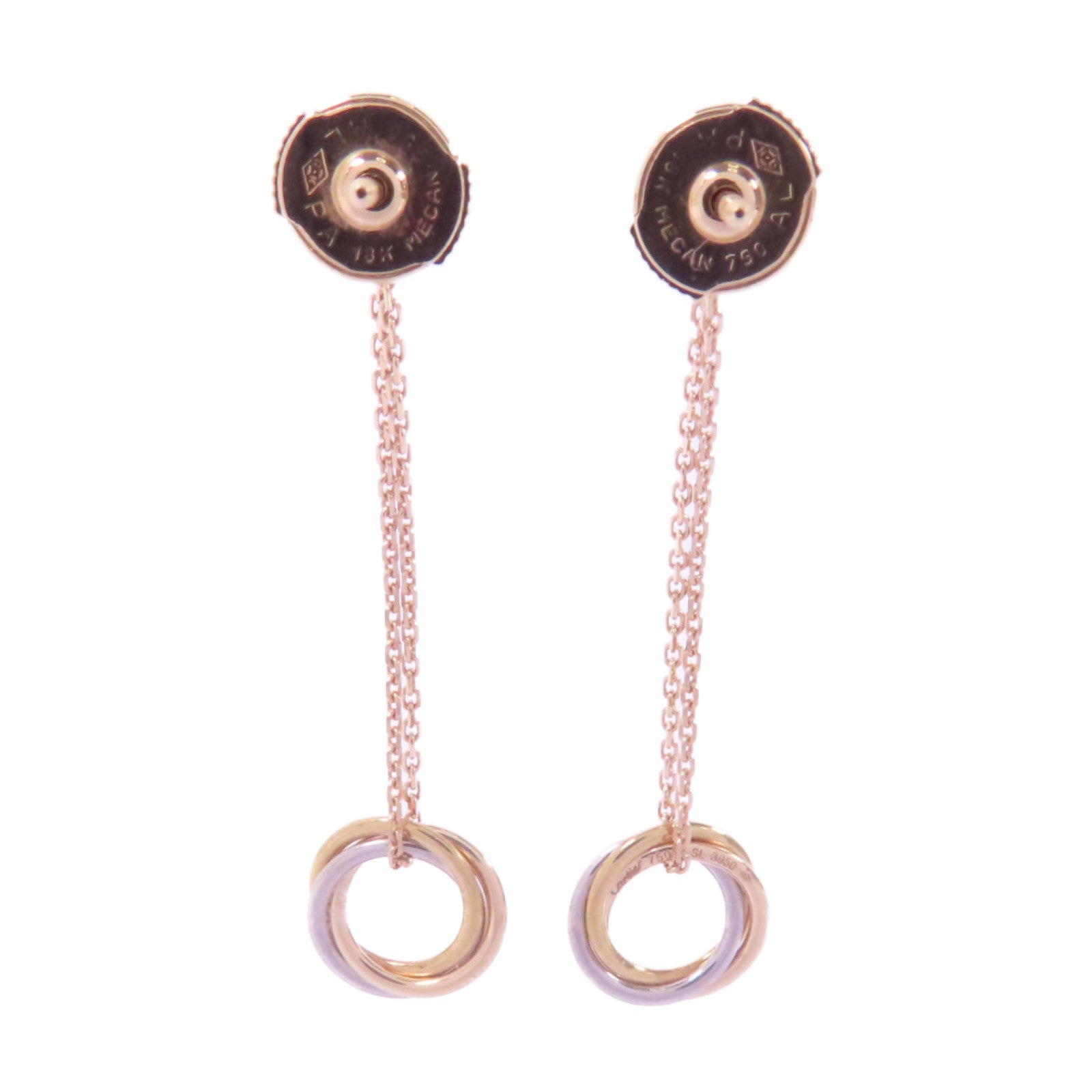 CARTIER 18K白金/黃金/玫瑰金Trinity Earrings耳環