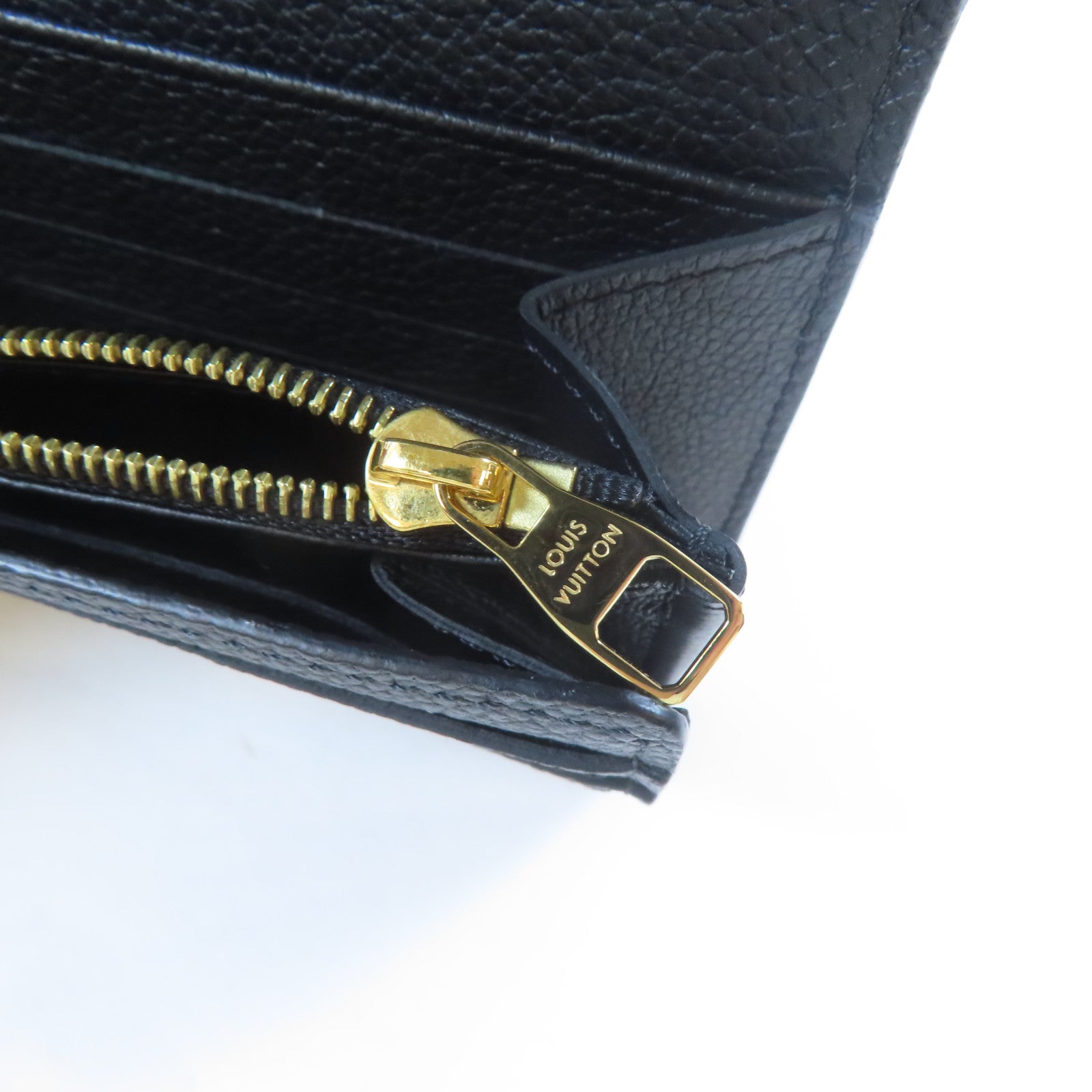 LOUIS VUITTON Monogram Empreinte Sarah Wallet金扣長錢包黑色
