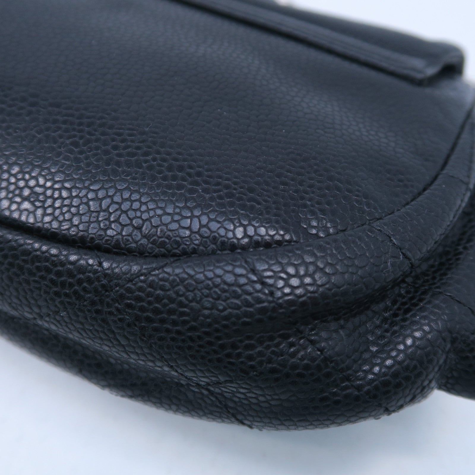CHANEL 【激減優惠】牛皮皮革Chain Shoulder Bag銀扣鏈帶肩背袋黑色
