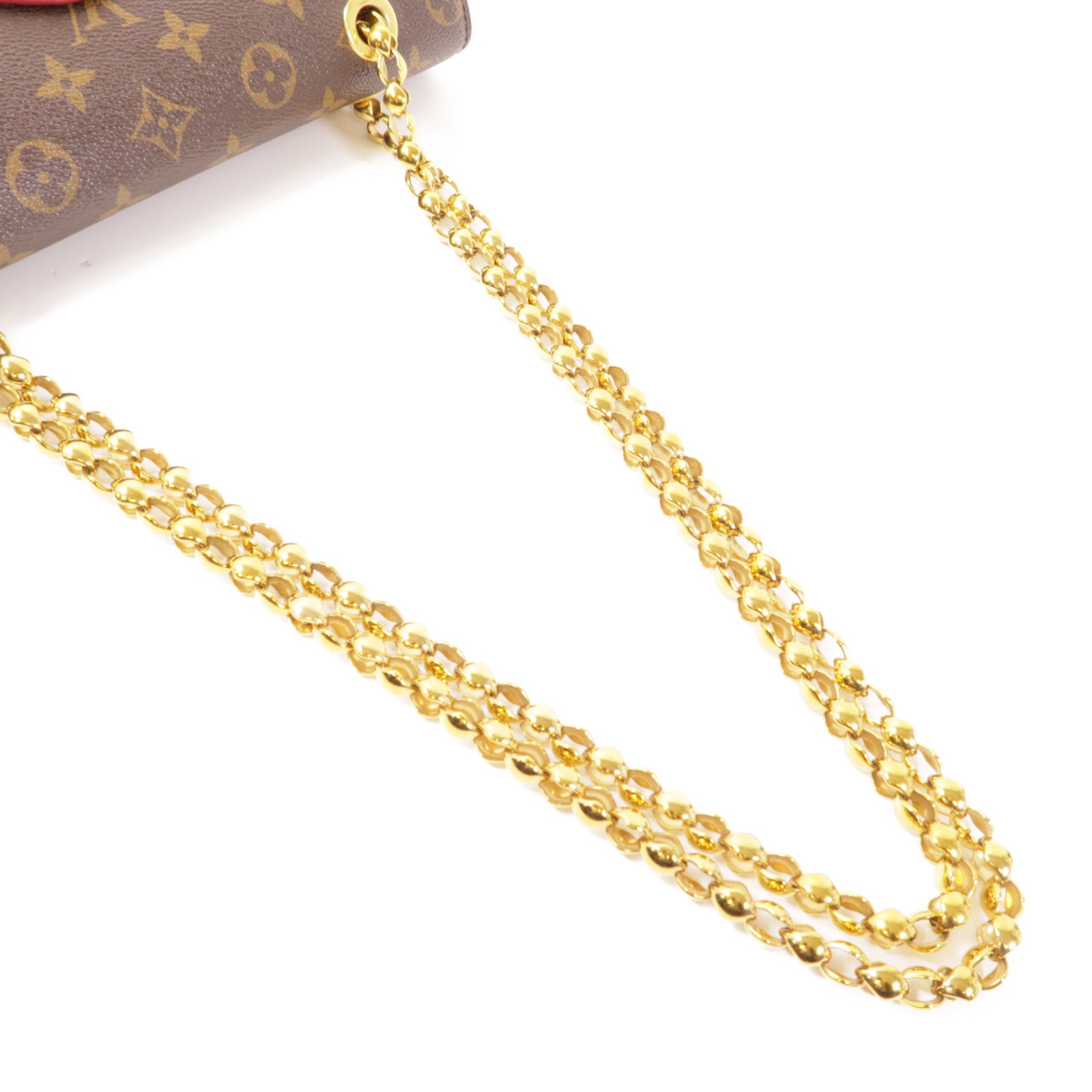 LOUIS VUITTON Monogram Victoire金扣鏈帶肩背袋
