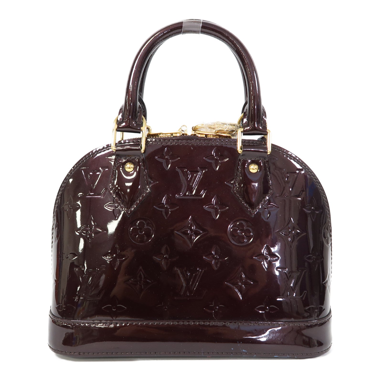 LOUIS VUITTON 【激減優惠】Vernis Alma BB金扣手挽肩背兩用袋深紅色