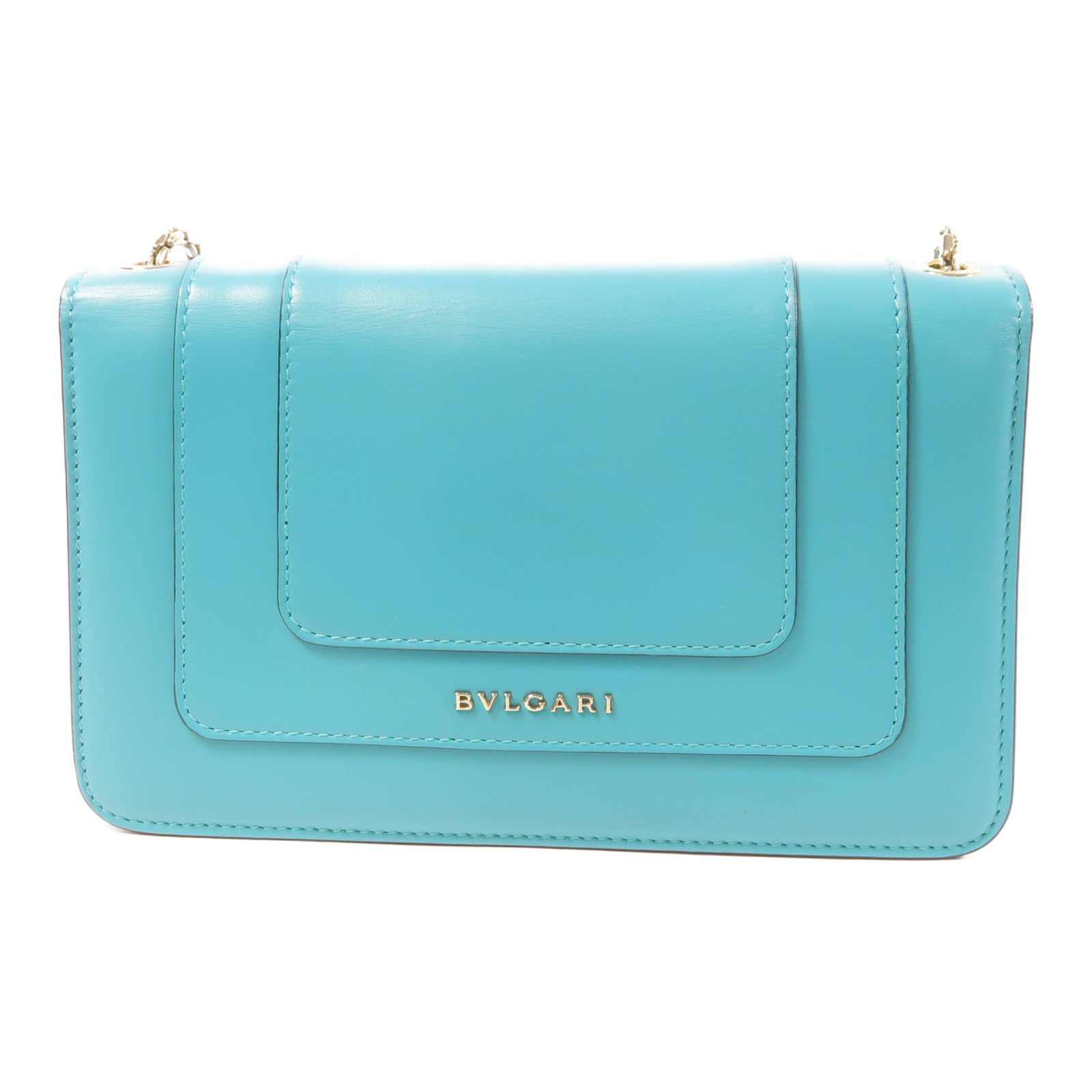 BVLGARI 牛皮皮革Sepenti Forever金扣鏈帶肩背袋