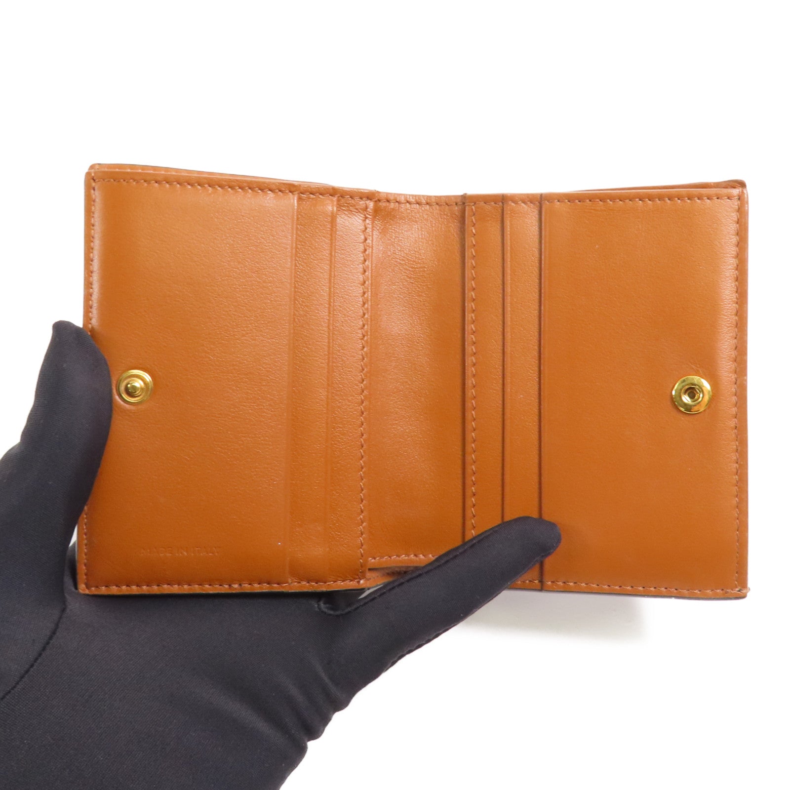 CELINE 塗層帆布Wallet金扣錢包