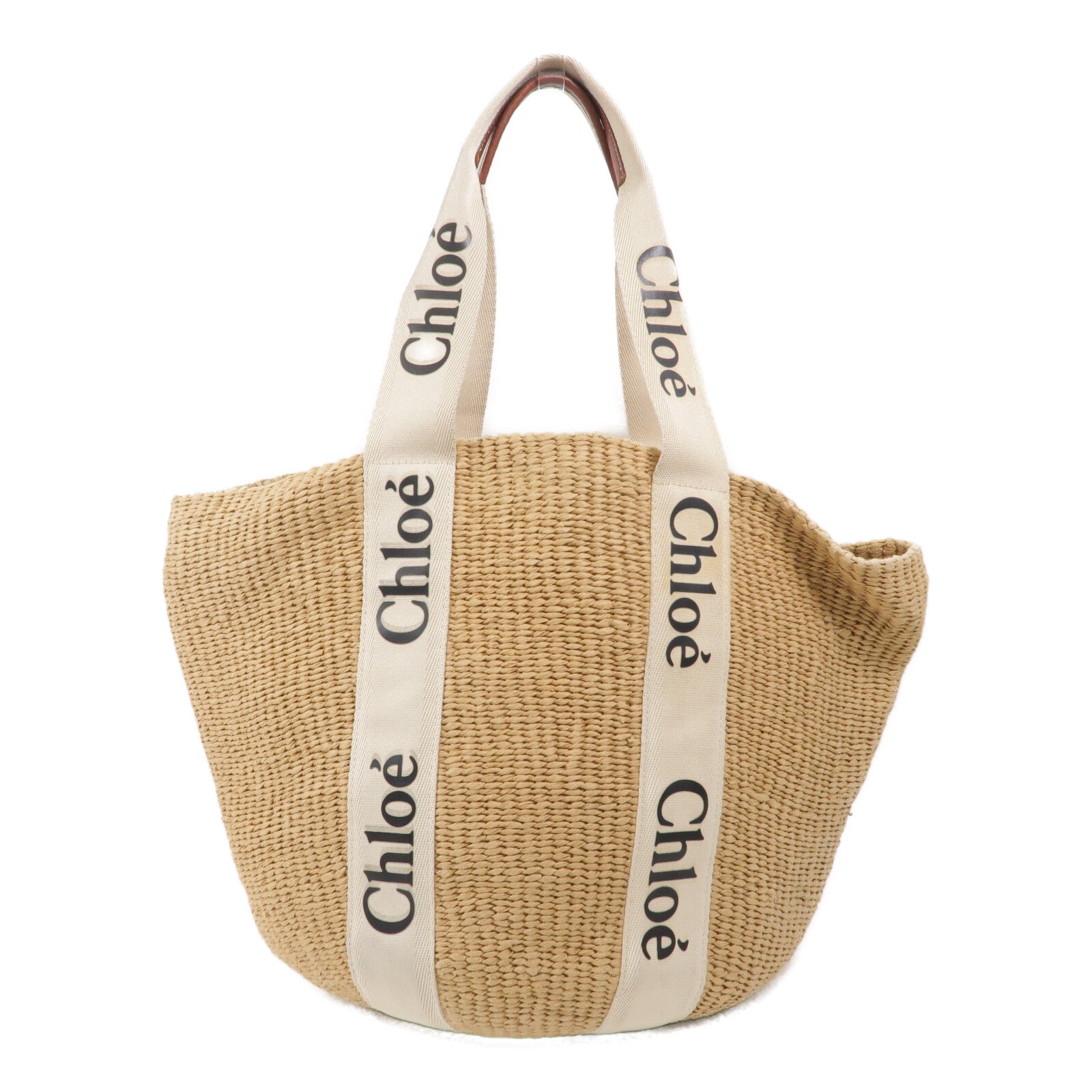 Chloe Raffia Woody Large肩背袋