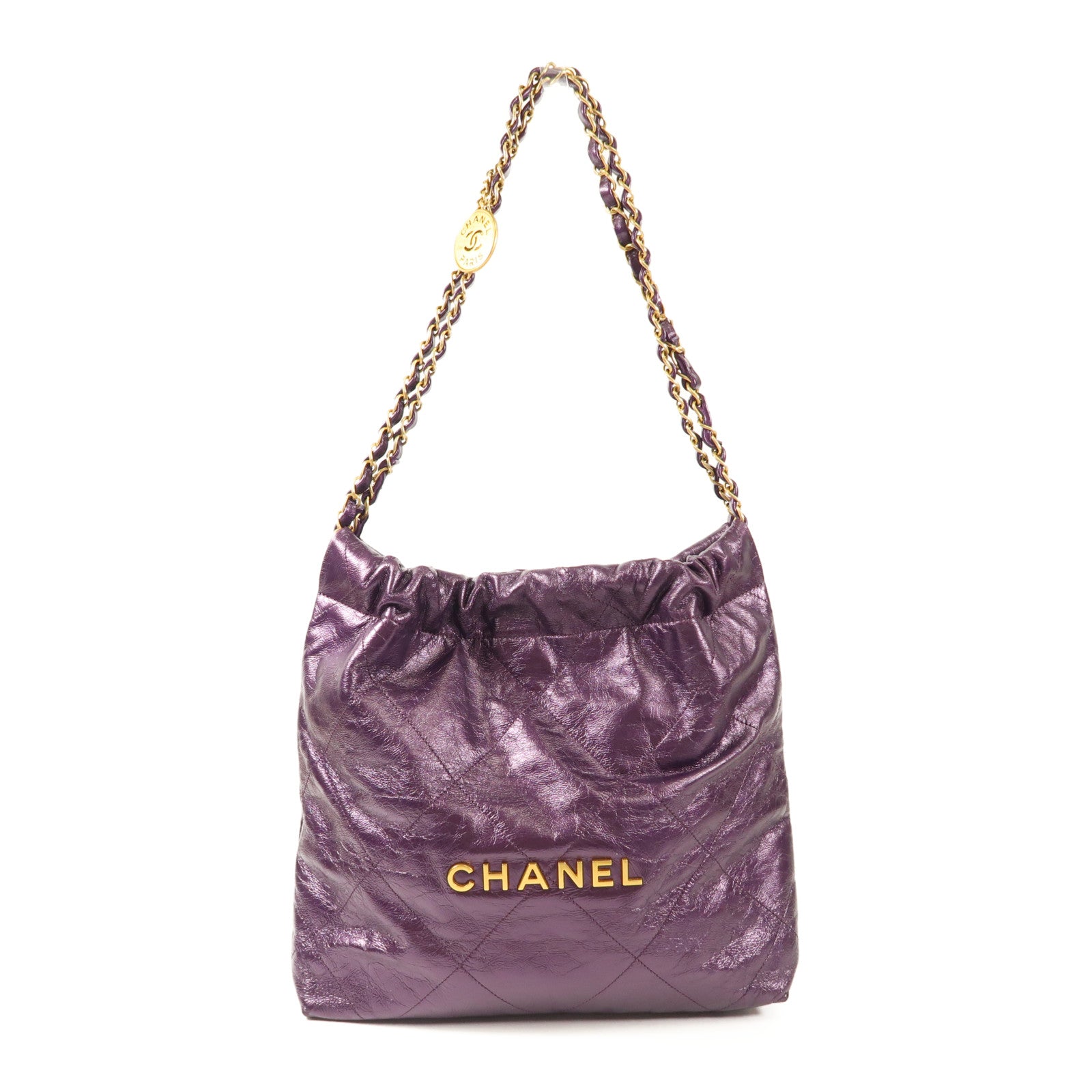 CHANEL 牛皮皮革Chanel 22 Bag金扣鏈帶肩背袋