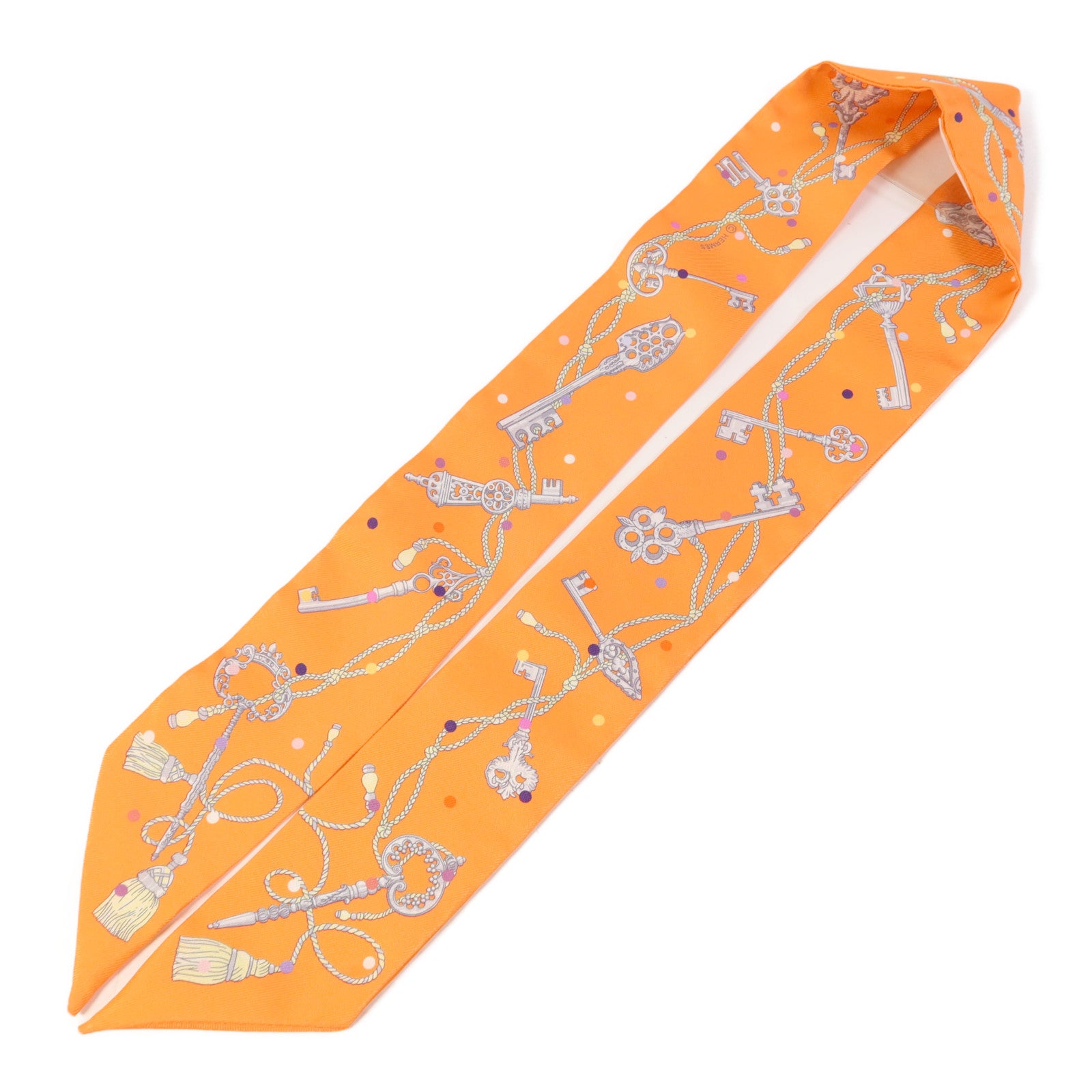 HERMES 絲質Twilly絲巾