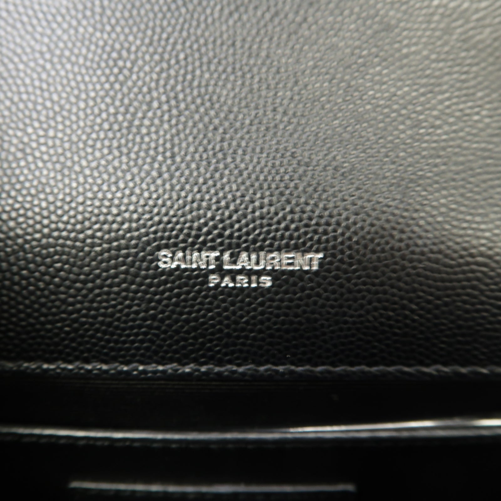 YVES SAINT LAURENT 牛皮皮革Kate Chain Shoulder Bag銀扣鏈帶肩背袋