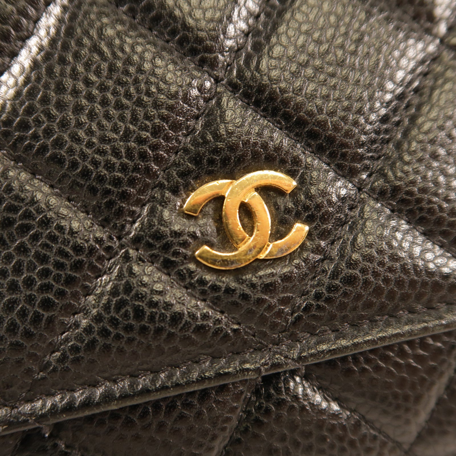 CHANEL 牛皮皮革Wallet On Chain金扣鏈帶肩背袋