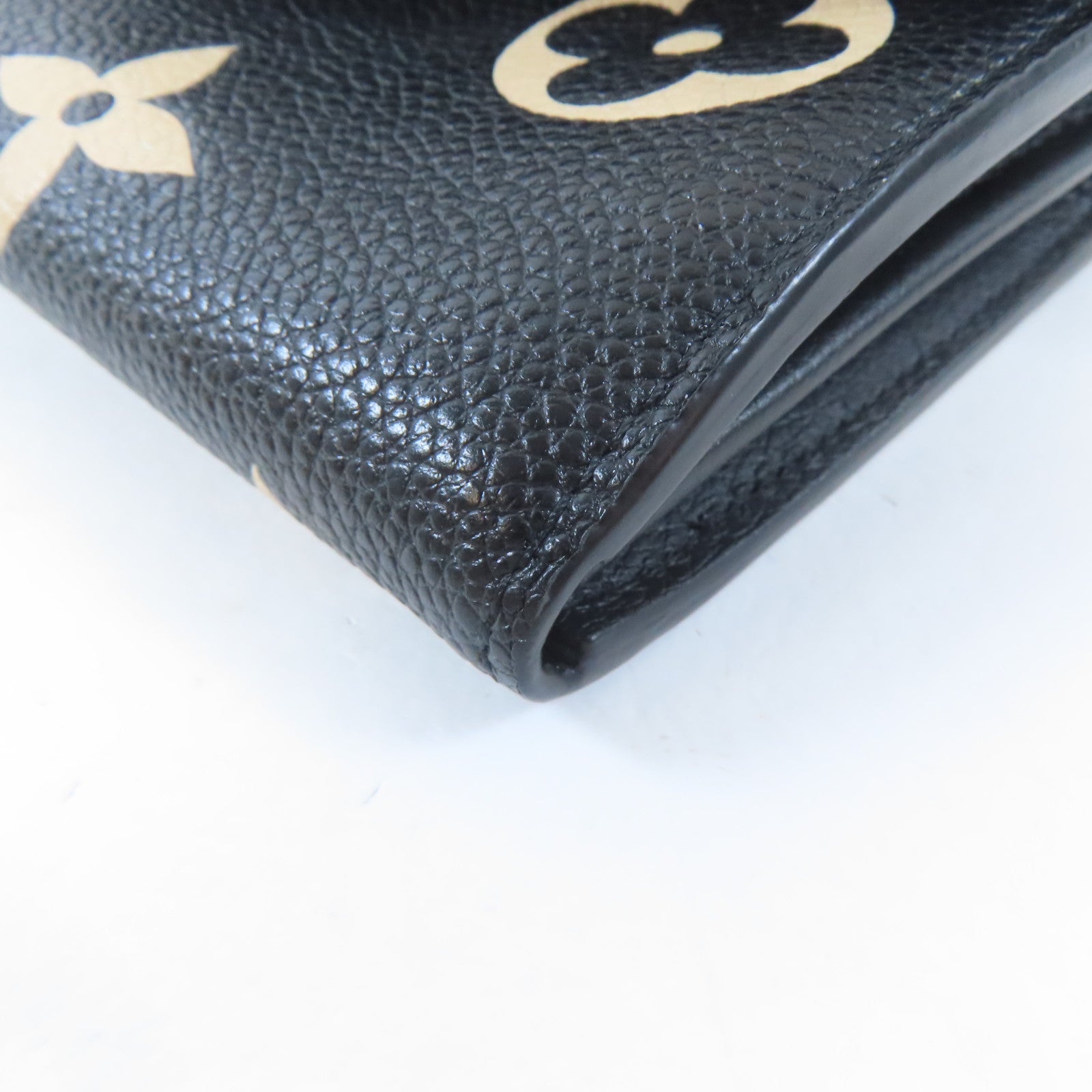 LOUIS VUITTON Monogram Empreinte Sarah Wallet金扣長錢包黑色