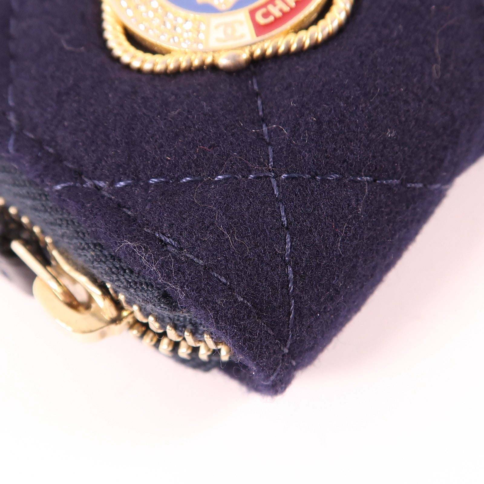 CHANEL 羊毛Wallet金扣錢包