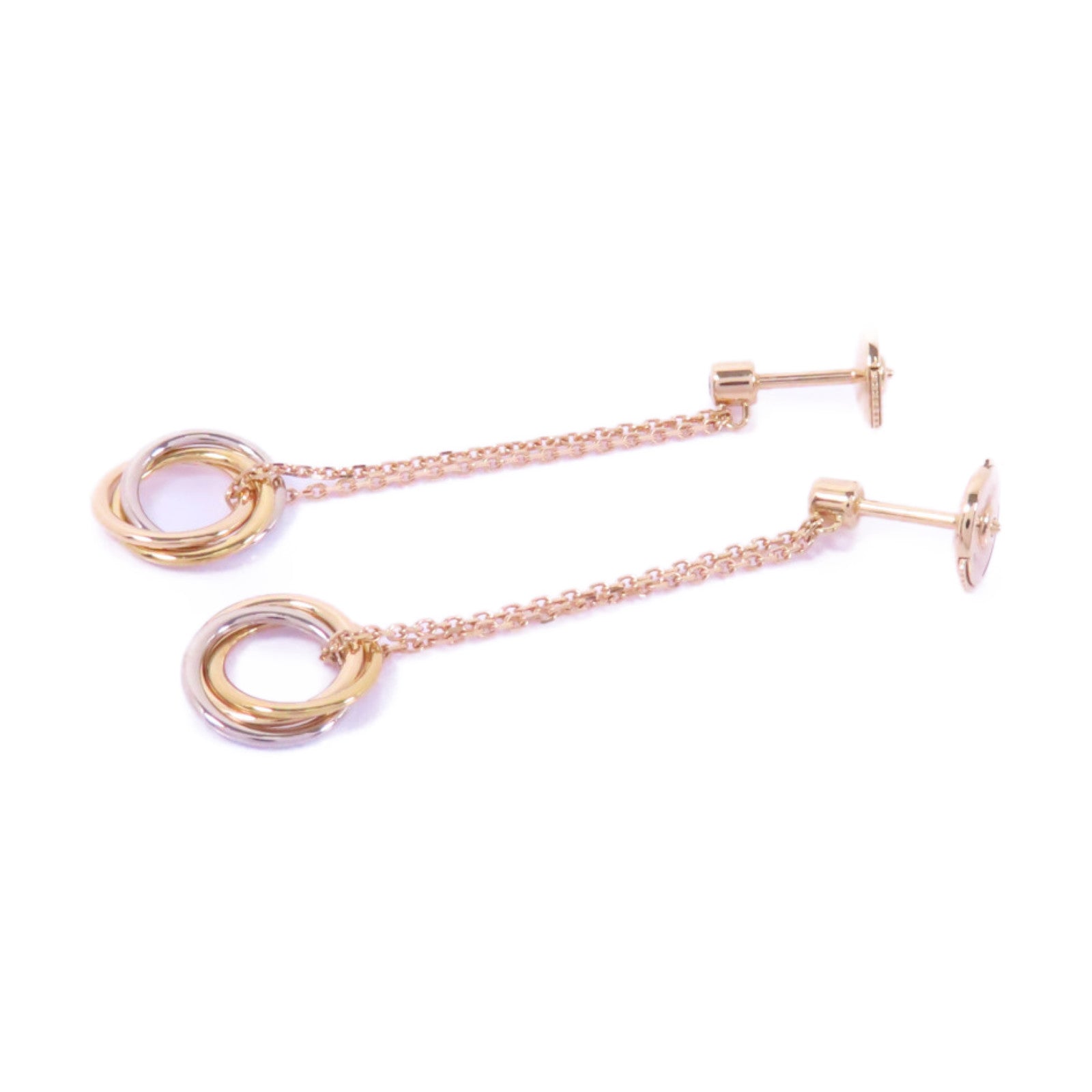 CARTIER 18K白金/黃金/玫瑰金Trinity Earrings耳環