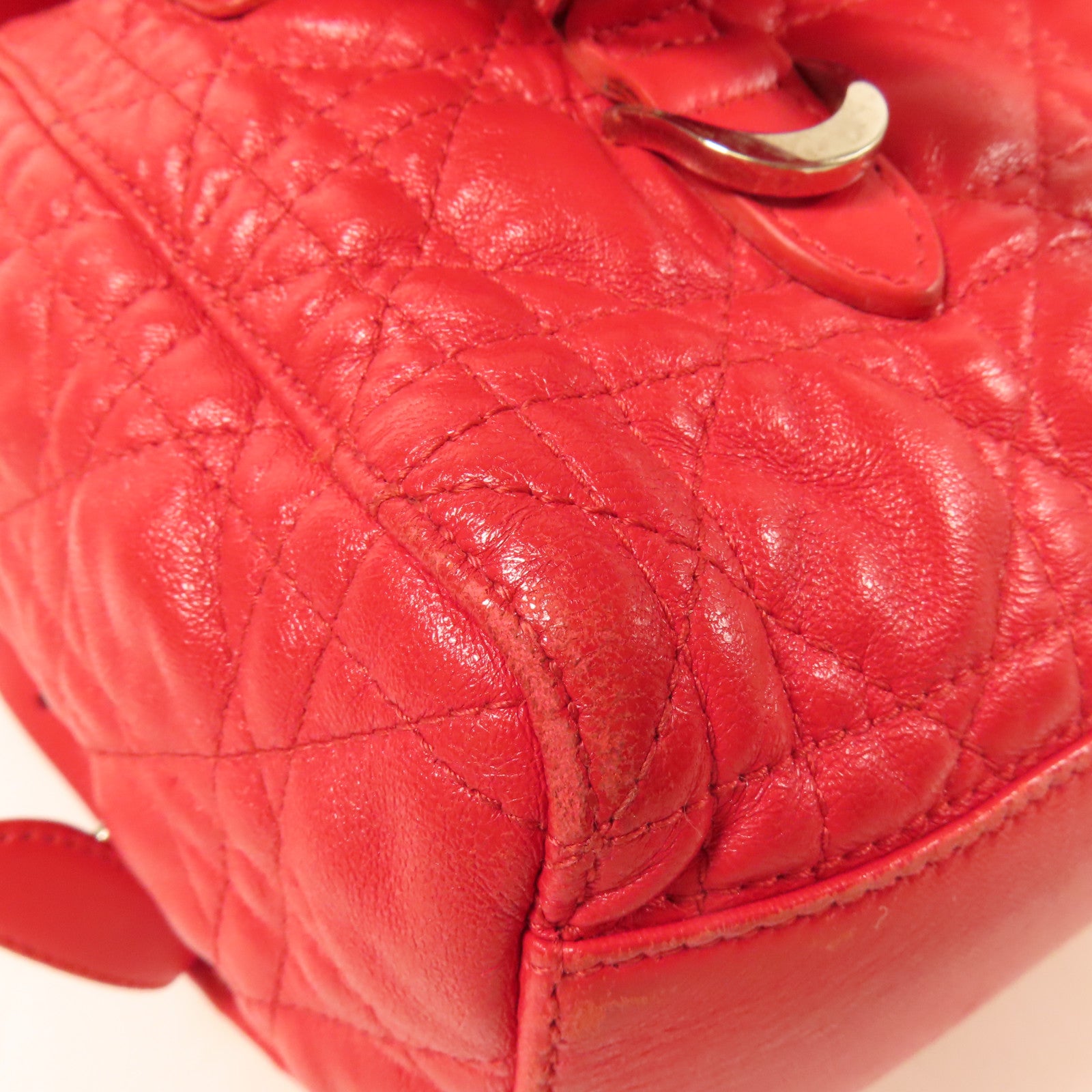 Dior 羊皮皮革Backpack銀扣背包