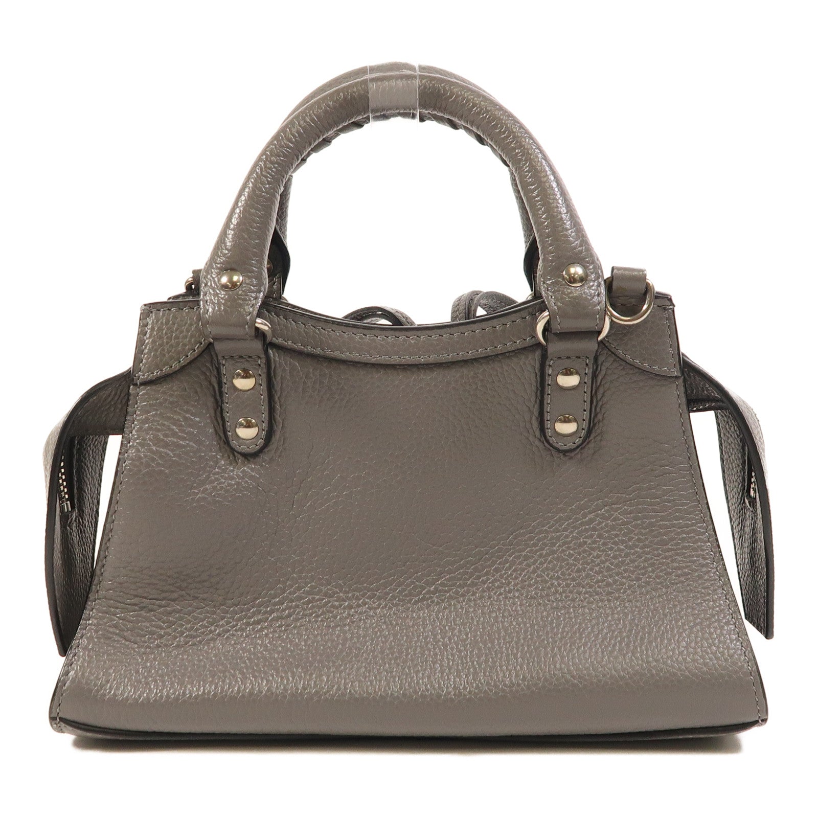 BALENCIAGA 牛皮皮革Neo Classic City Mini銀扣手挽肩背兩用袋
