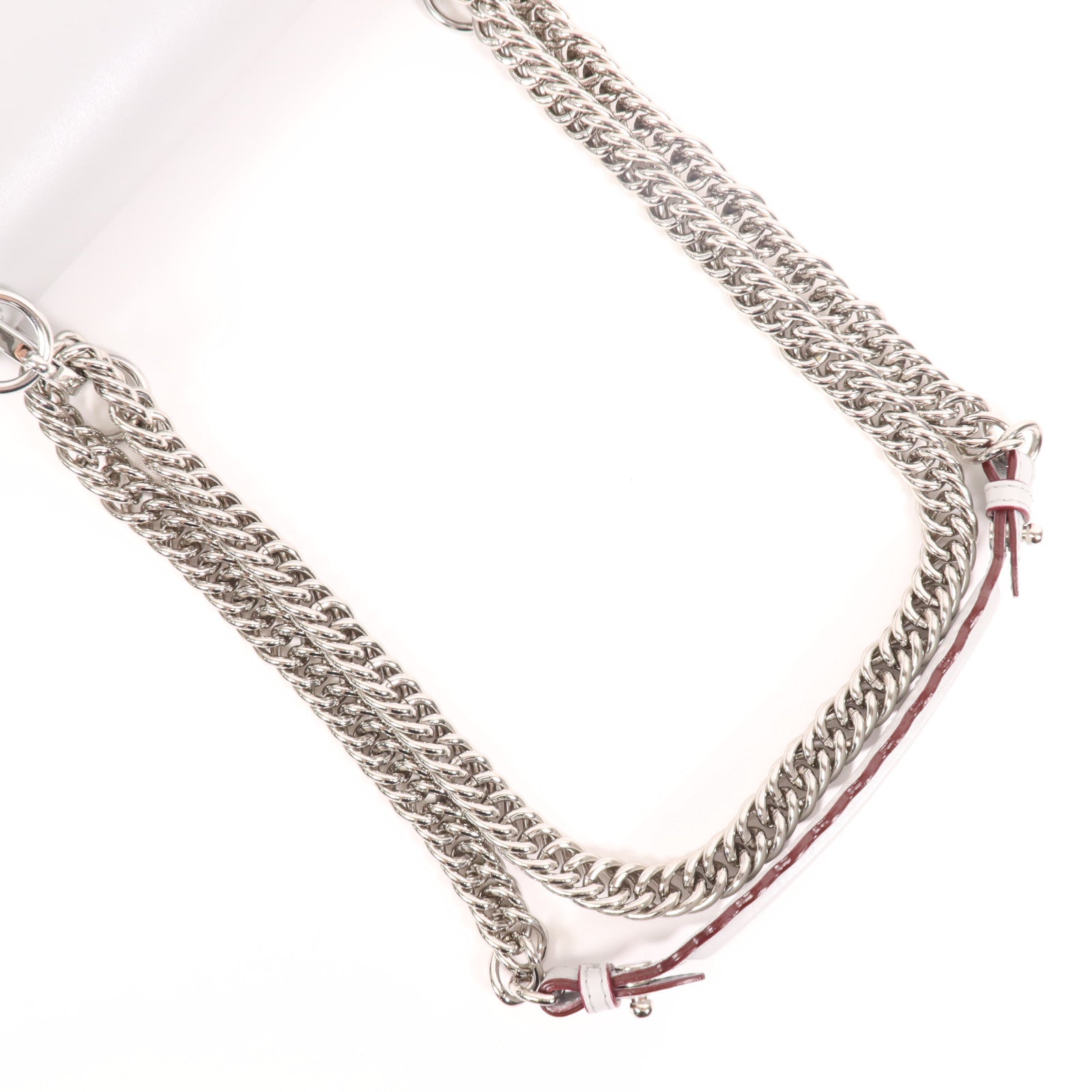 FENDI 牛皮皮革Kan I銀扣肩背袋