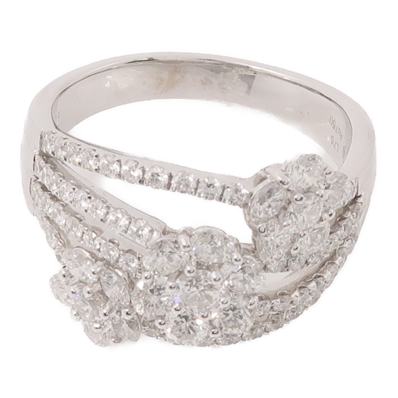 JEWELRY 18K白金Diamond Ring 1.66ct/0.68ct鑽石戒指US#8.75