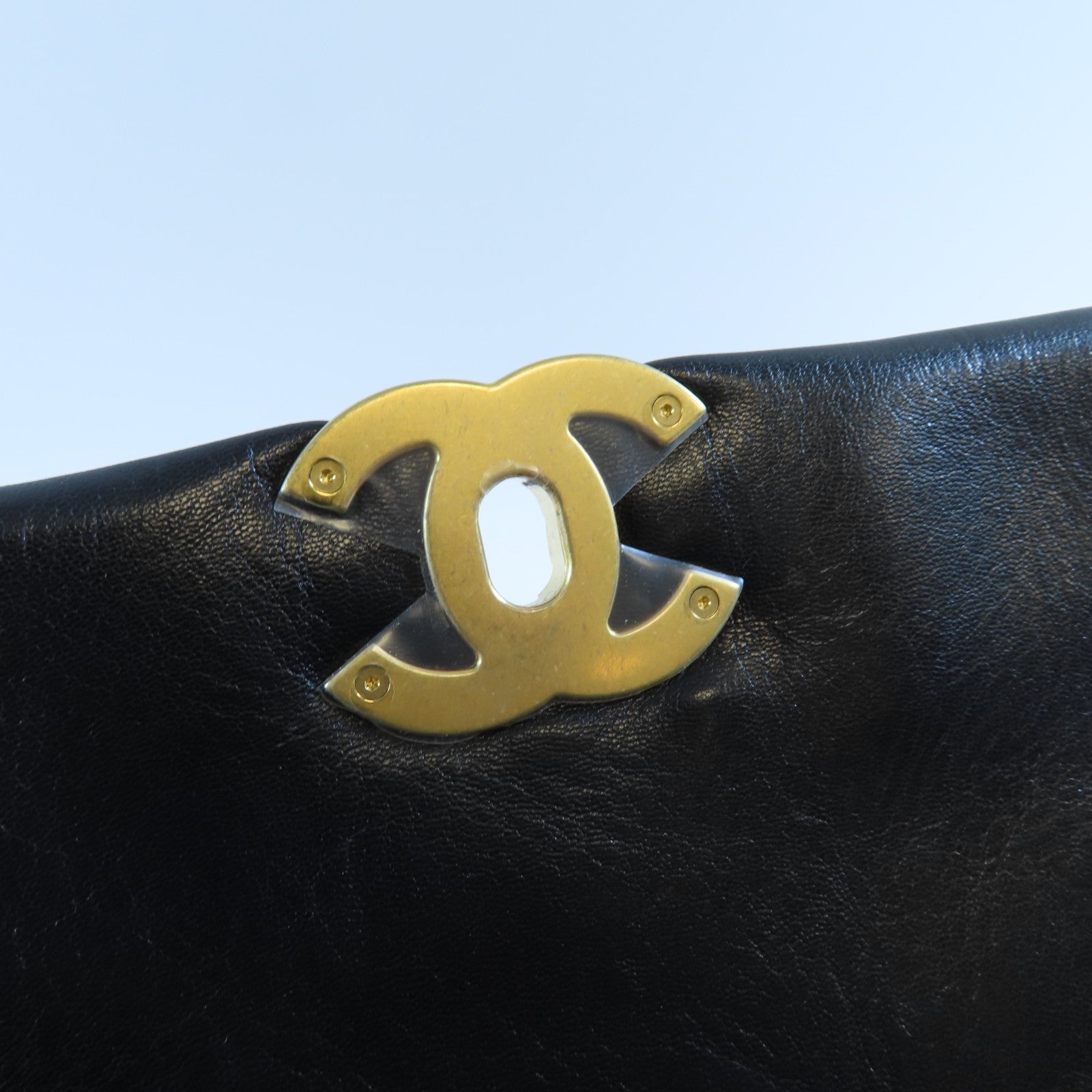 CHANEL 【激減優惠】菱格羊皮皮革Chain Shoulder Bag金扣手挽肩背兩用袋黑色