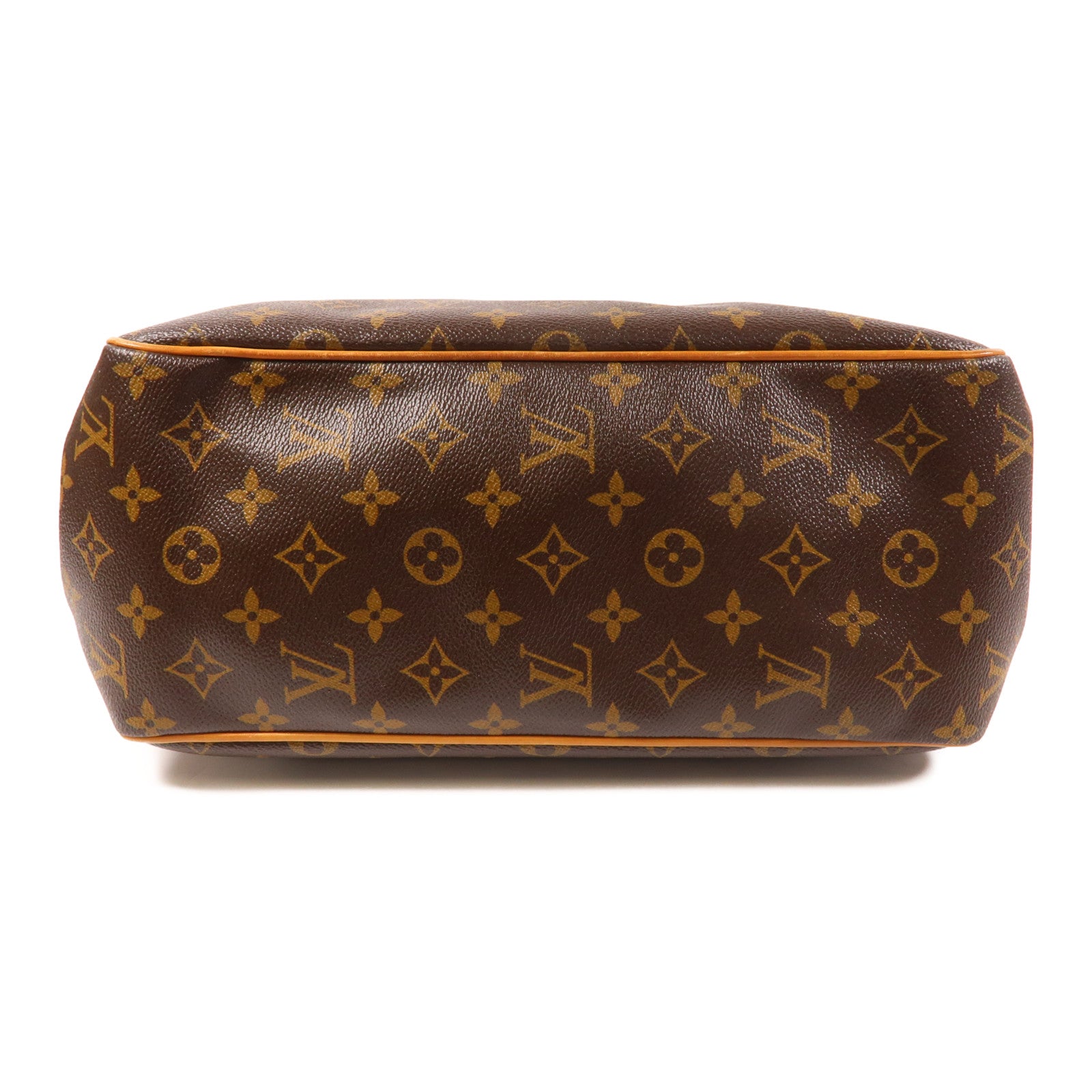 LOUIS VUITTON Monogram Batignolles金扣肩背袋棕色
