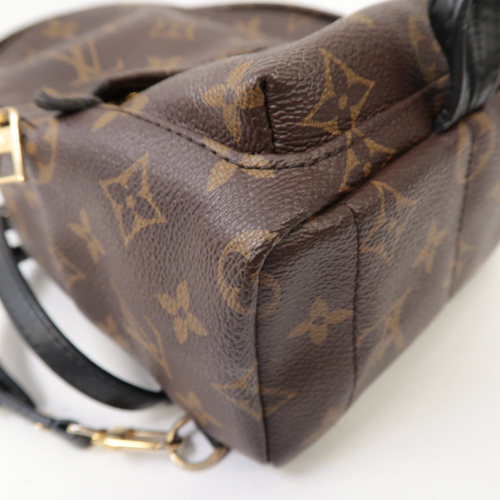 LOUIS VUITTON Monogram Palm Springs Mini金扣背包啡色