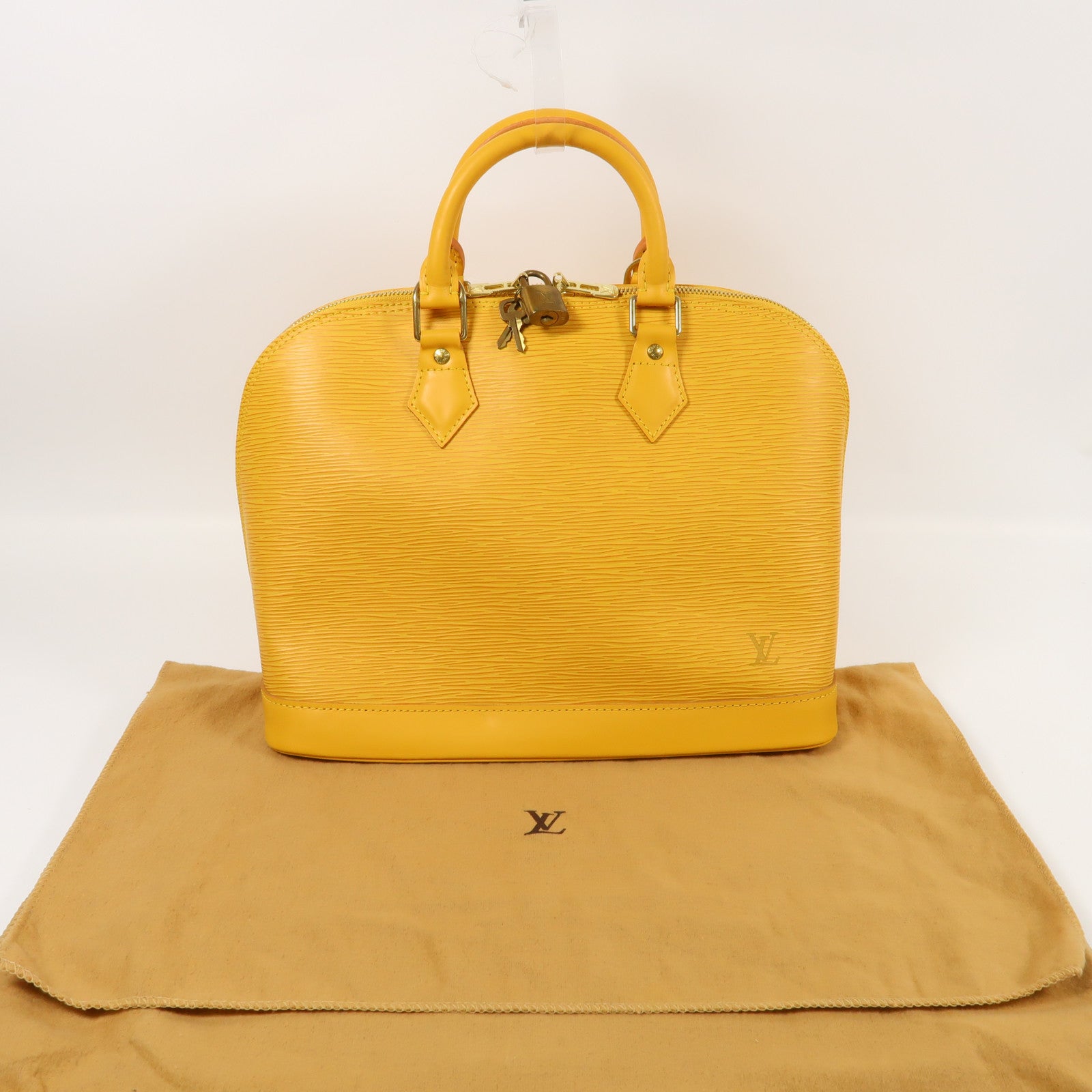 LOUIS VUITTON【激減優惠】 Epi Alma金扣手挽袋黃色