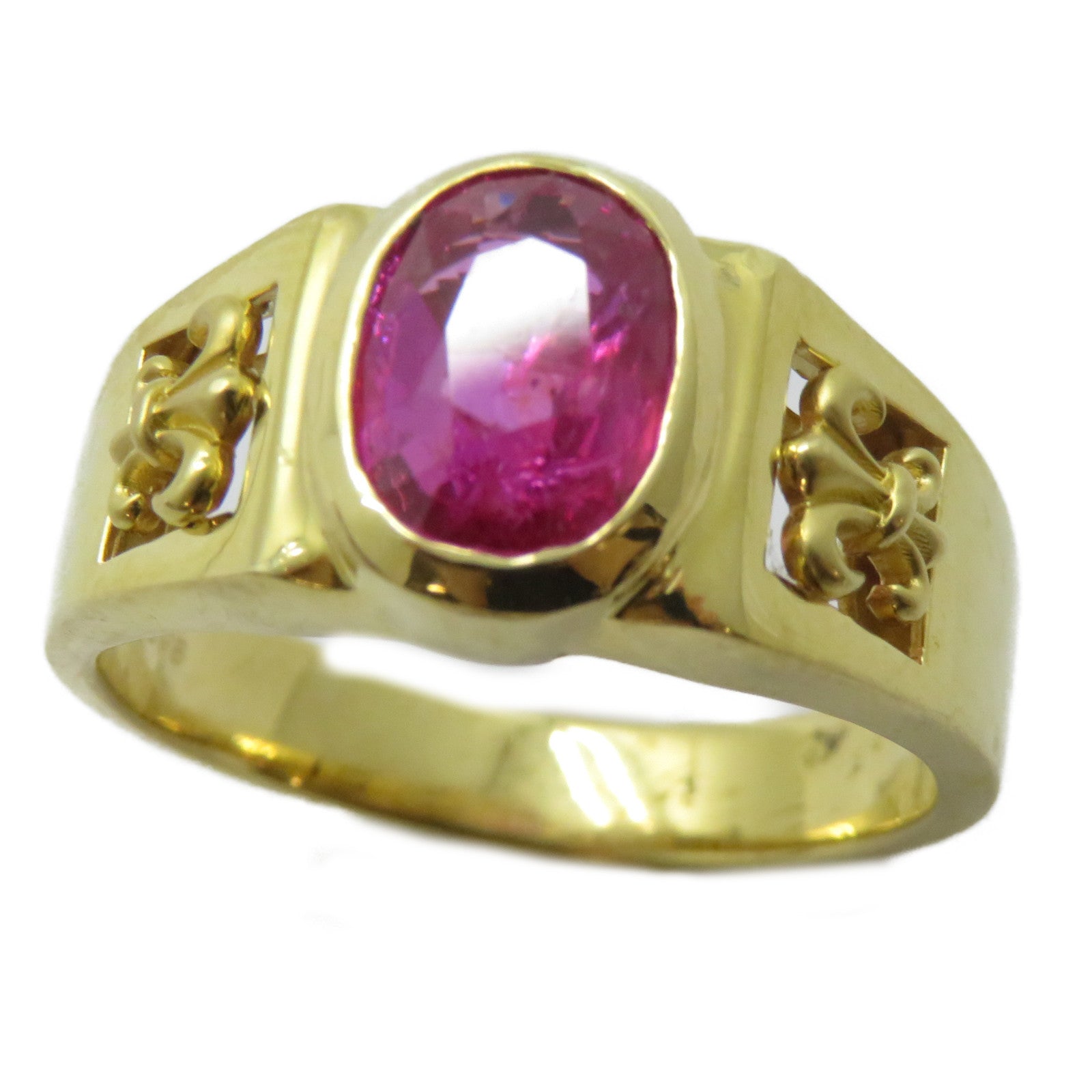 JEWELRY 18K黃金Unheat Sapphire Ring 2.098ct無燒藍寶石戒指US#9.25