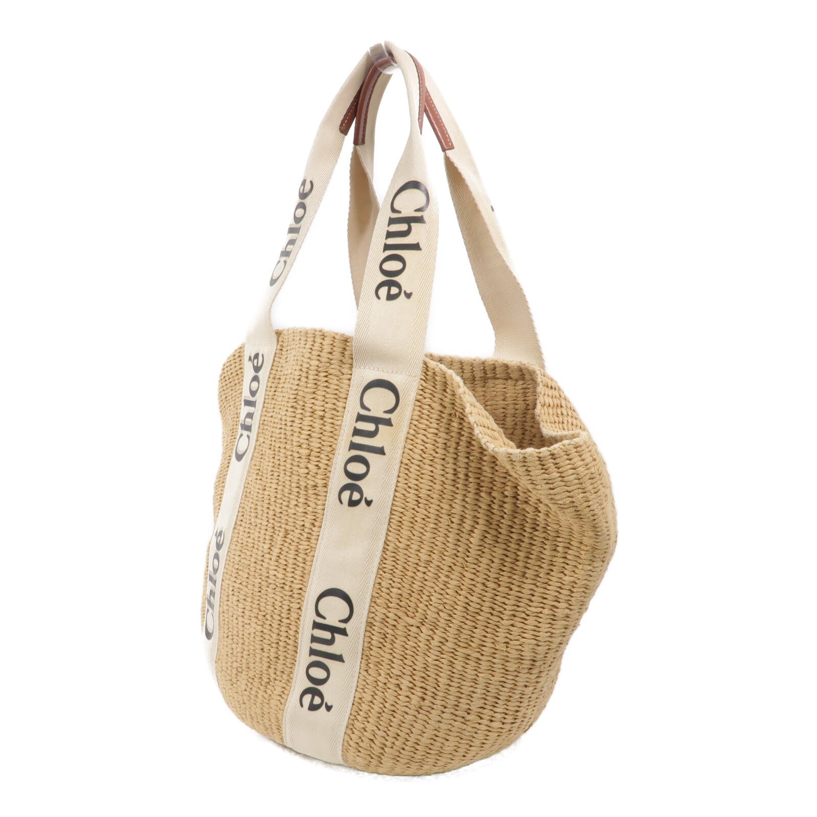 Chloe Raffia Woody Large肩背袋