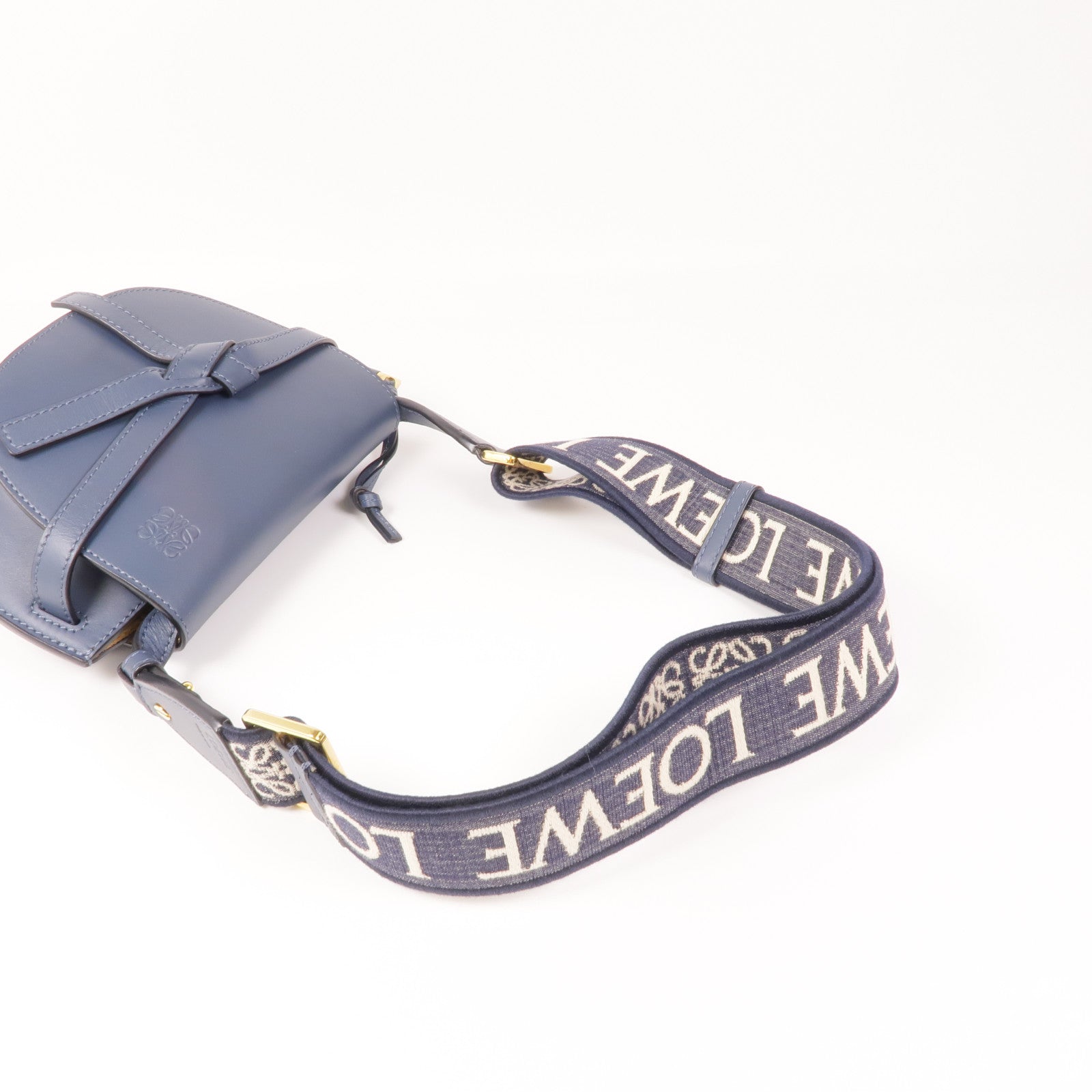 LOEWE 牛皮皮革Mini Gate金扣肩背袋