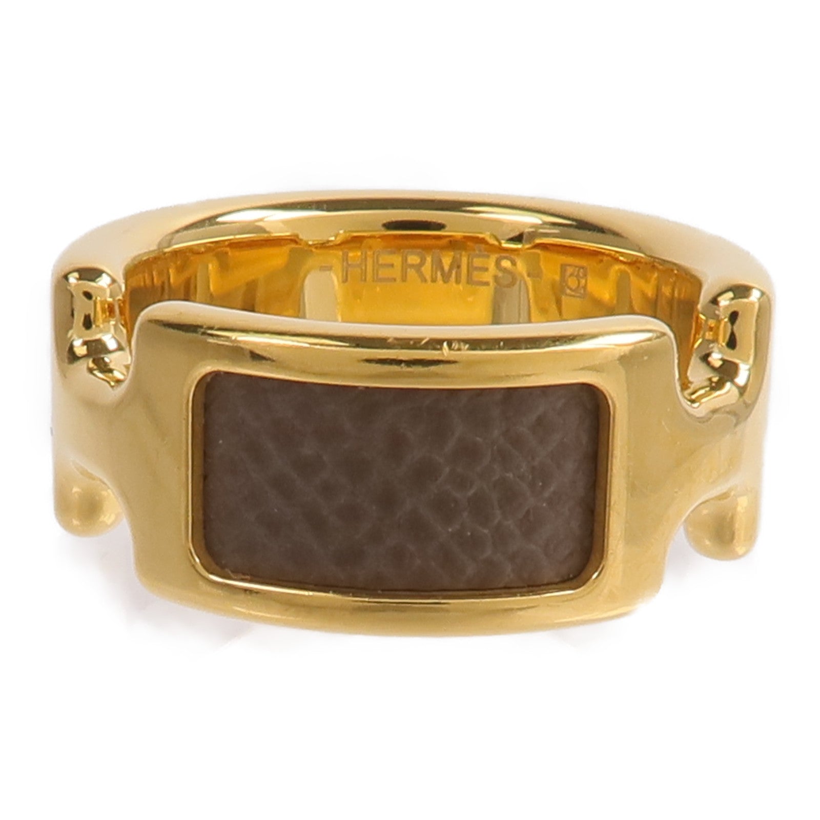 HERMES Metal/Madame皮革Olympe Ring SM戒指