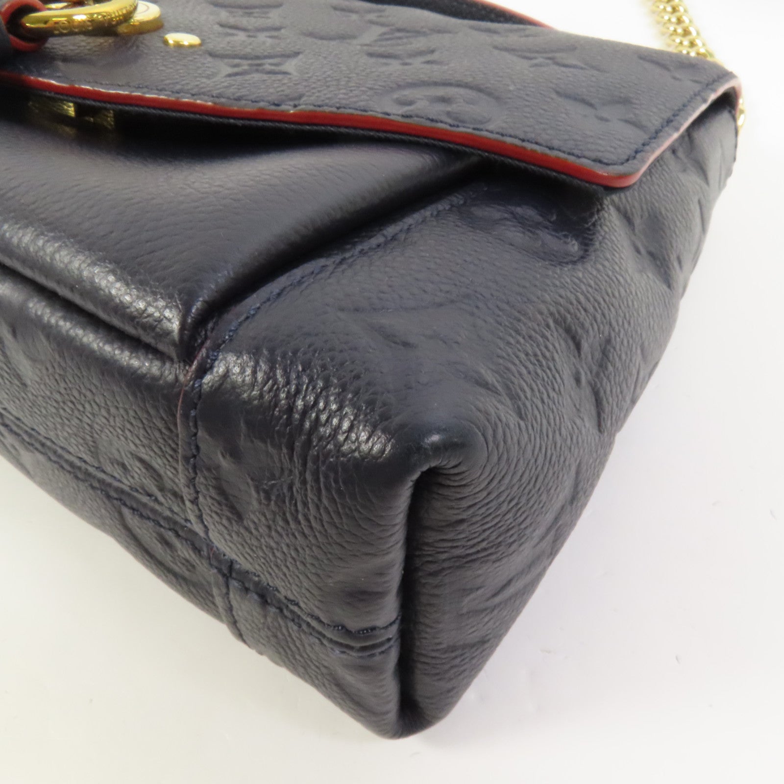 LOUIS VUITTON Monogram Empreinte Blanche BB金扣手挽肩背兩用袋