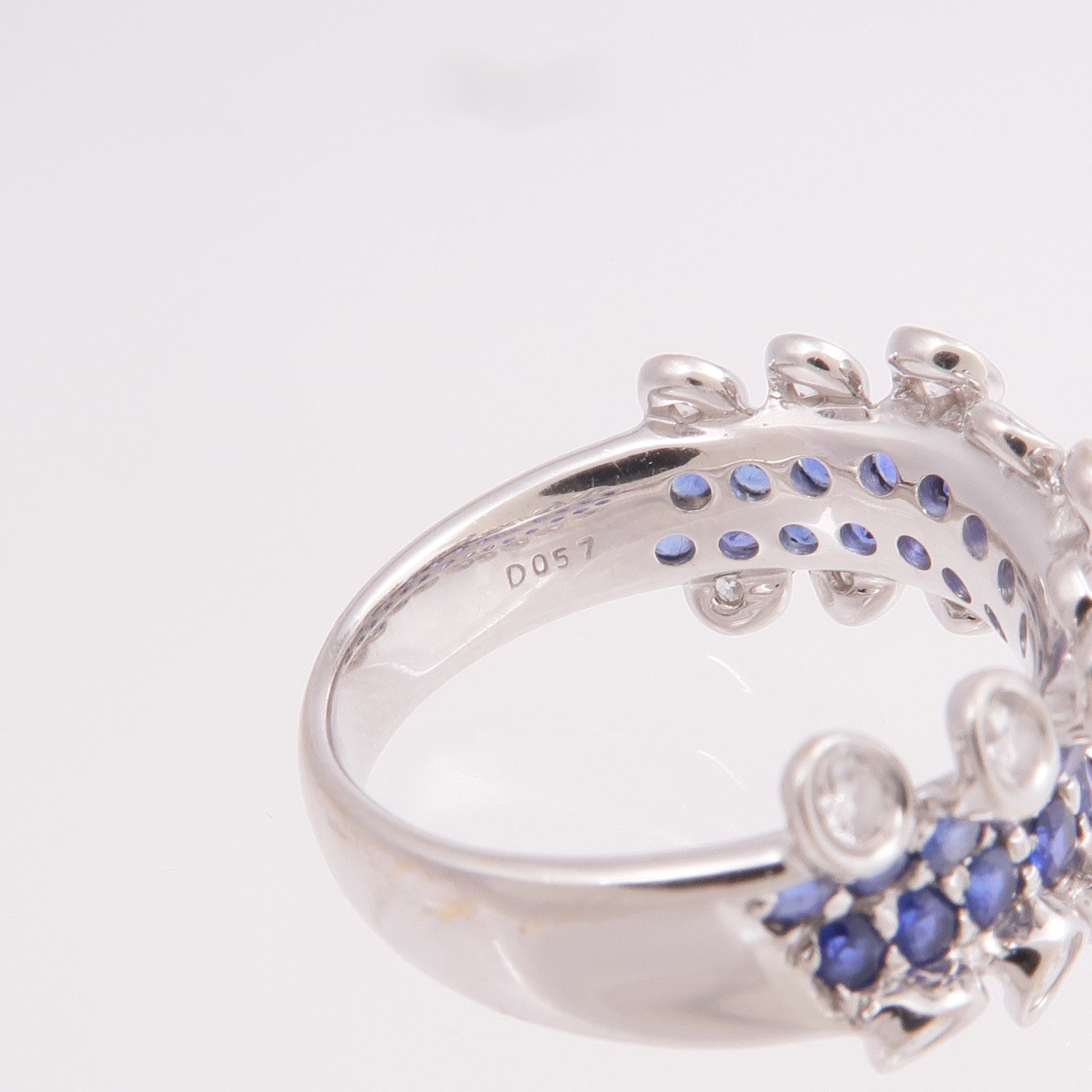JEWELRY 【激減優惠】18K白金Diamond Sapphire Ring鑽石/藍寶石戒指US#6.25