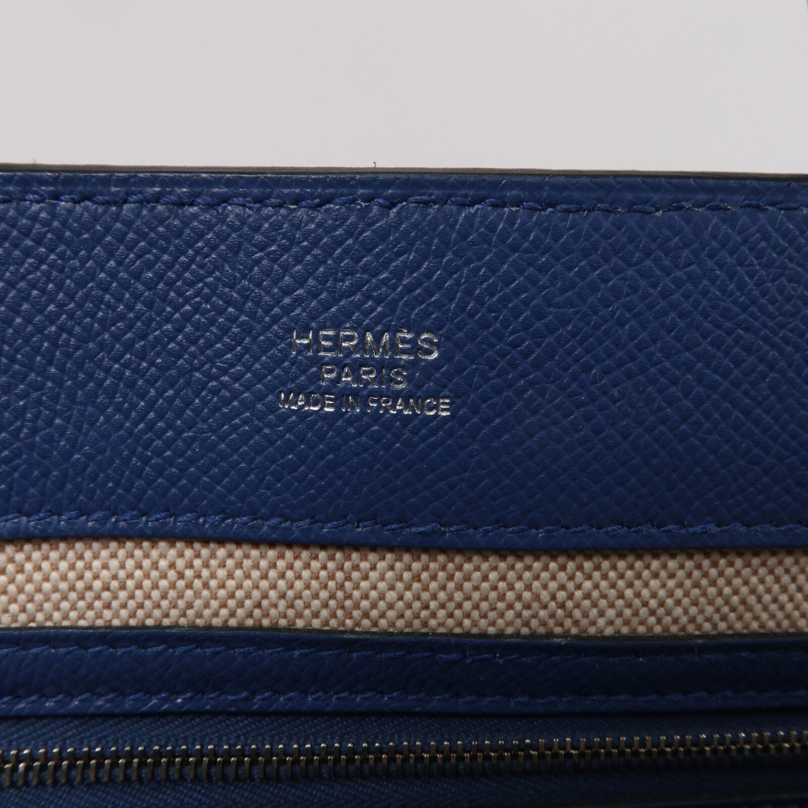 HERMES 麂皮/Epsom皮革Maxibox Cabas 30手挽袋Blue Agate/Cardamome