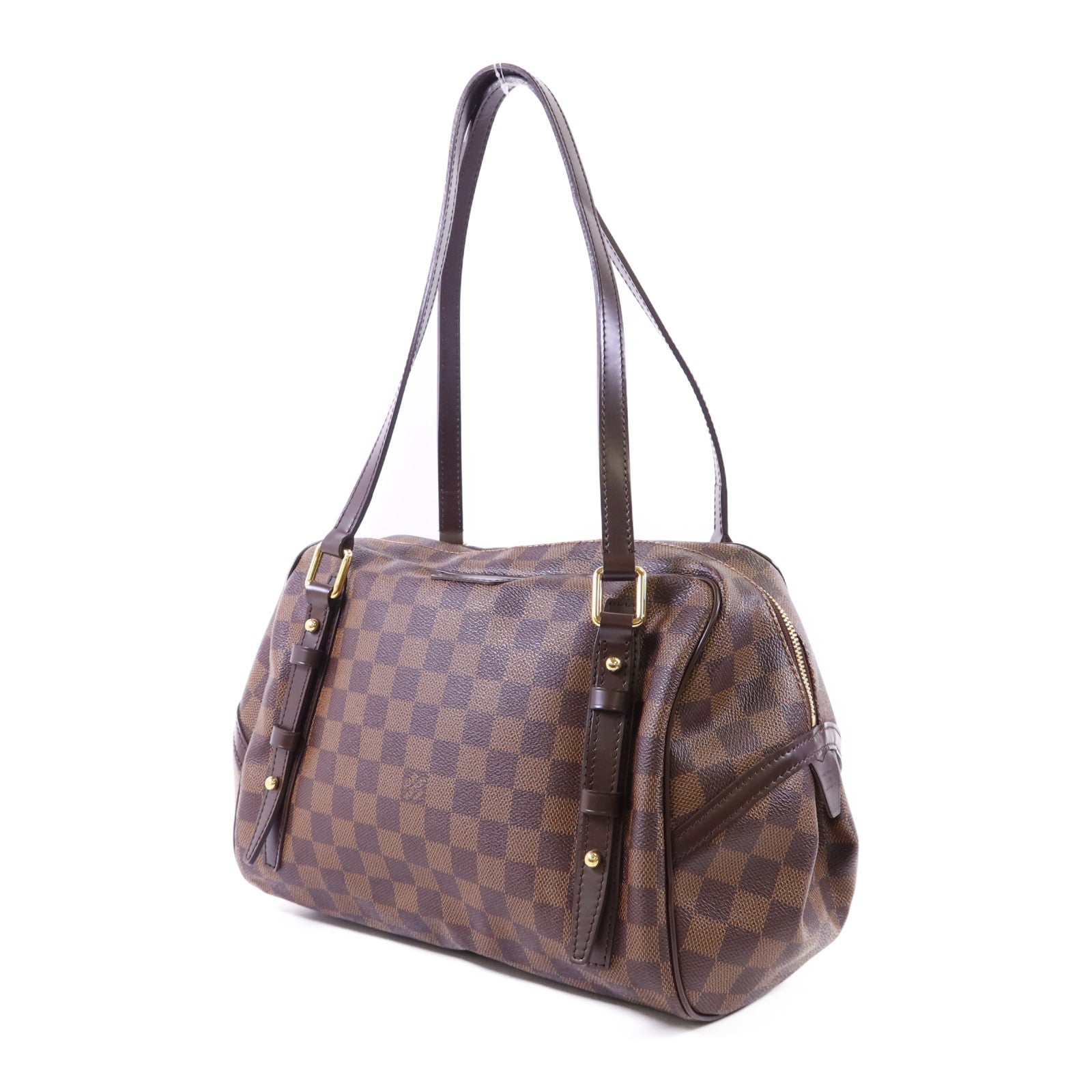 LOUIS VUITTON Damier Ebene Rivington PM金扣肩背袋