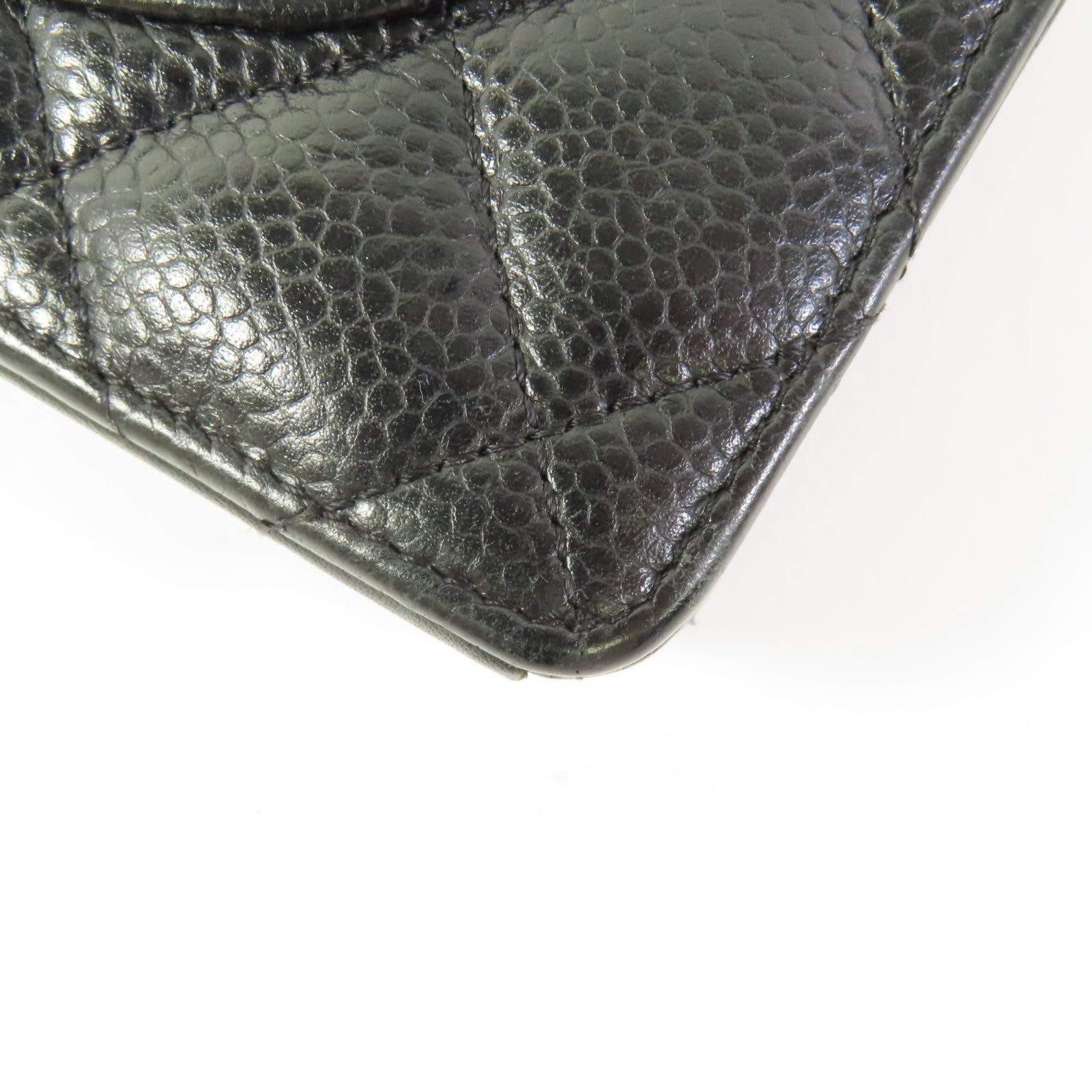 CHANEL 牛皮皮革Long Wallet銀扣長錢包