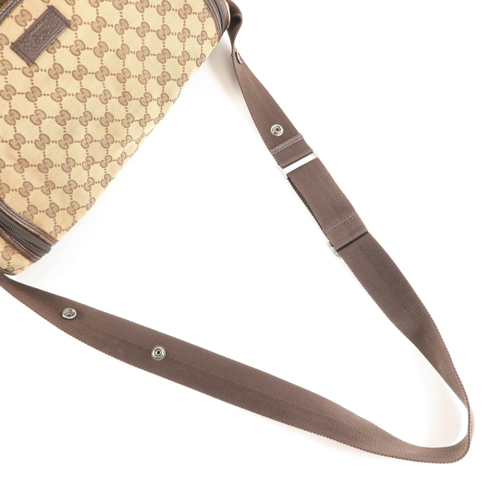 GUCCI 帆布Shoulder Bag銀扣肩背袋