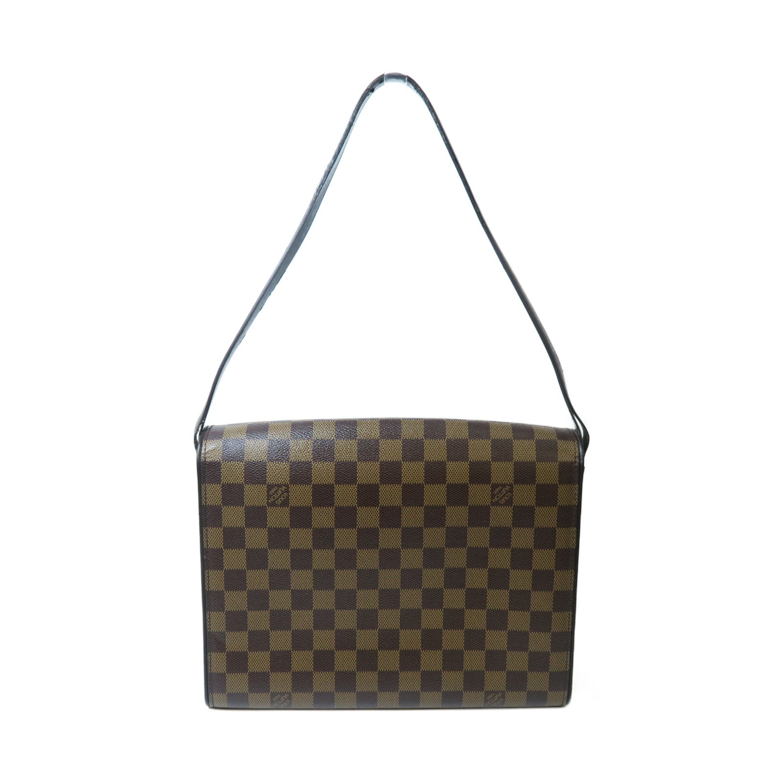 LOUIS VUITTON **【激減優惠】Damier Tribeca Carre金扣肩背袋啡色