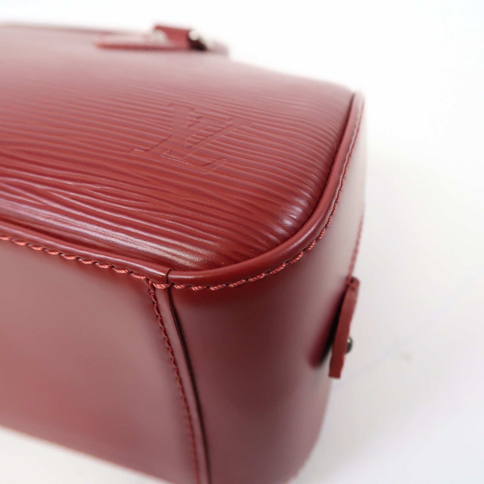 LOUIS VUITTON Epi Jasmin銀扣手挽袋紅色
