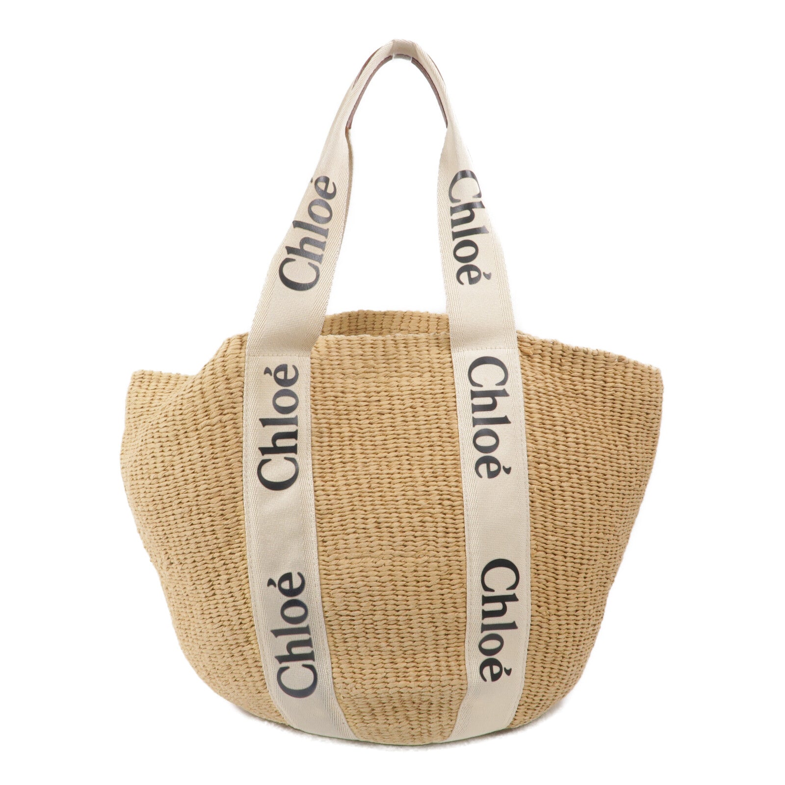 Chloe Raffia Woody Large肩背袋