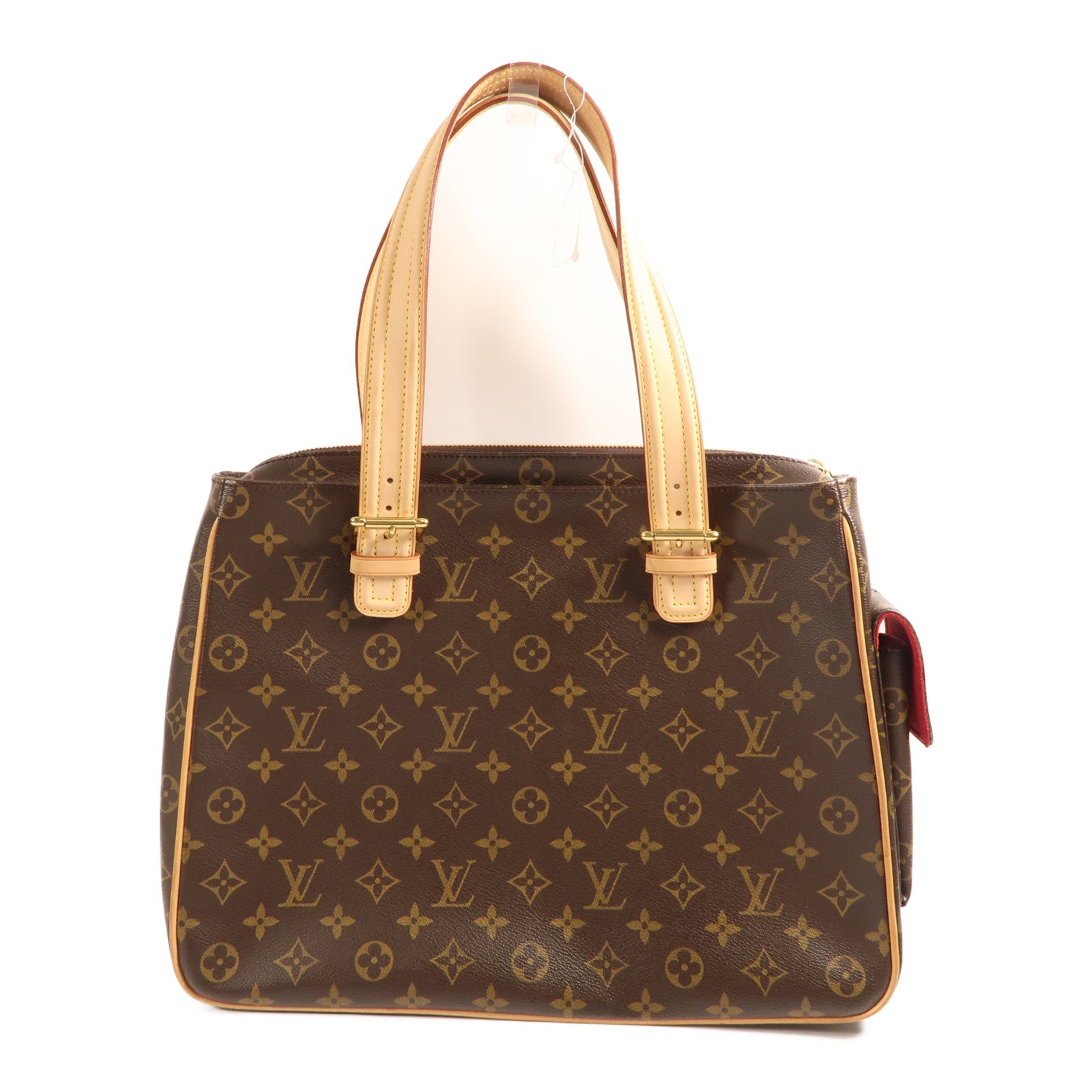 LOUIS VUITTON Monogram Multipli Cite金扣肩背袋棕色