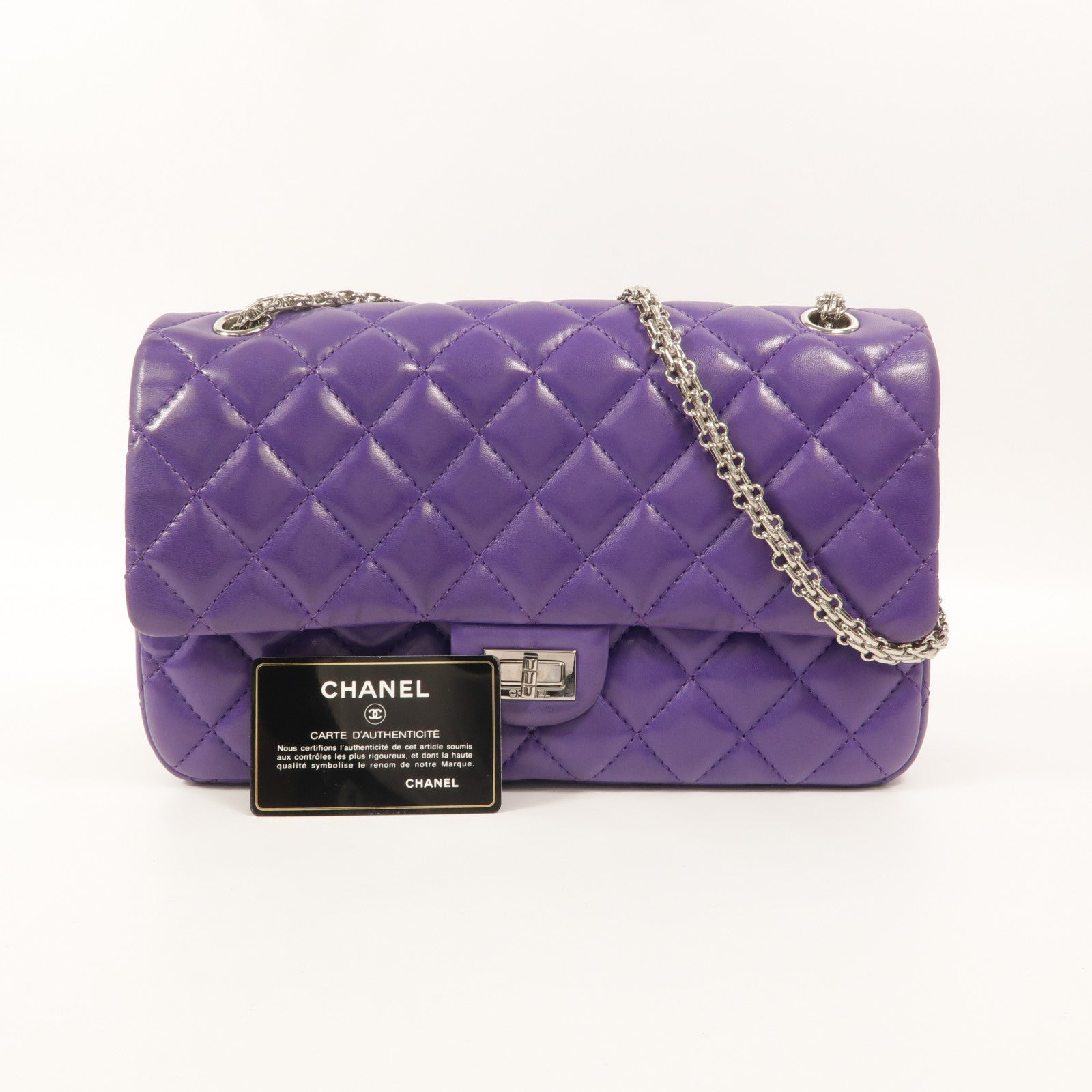 CHANEL 羊皮皮革2.55鏈帶肩背袋
