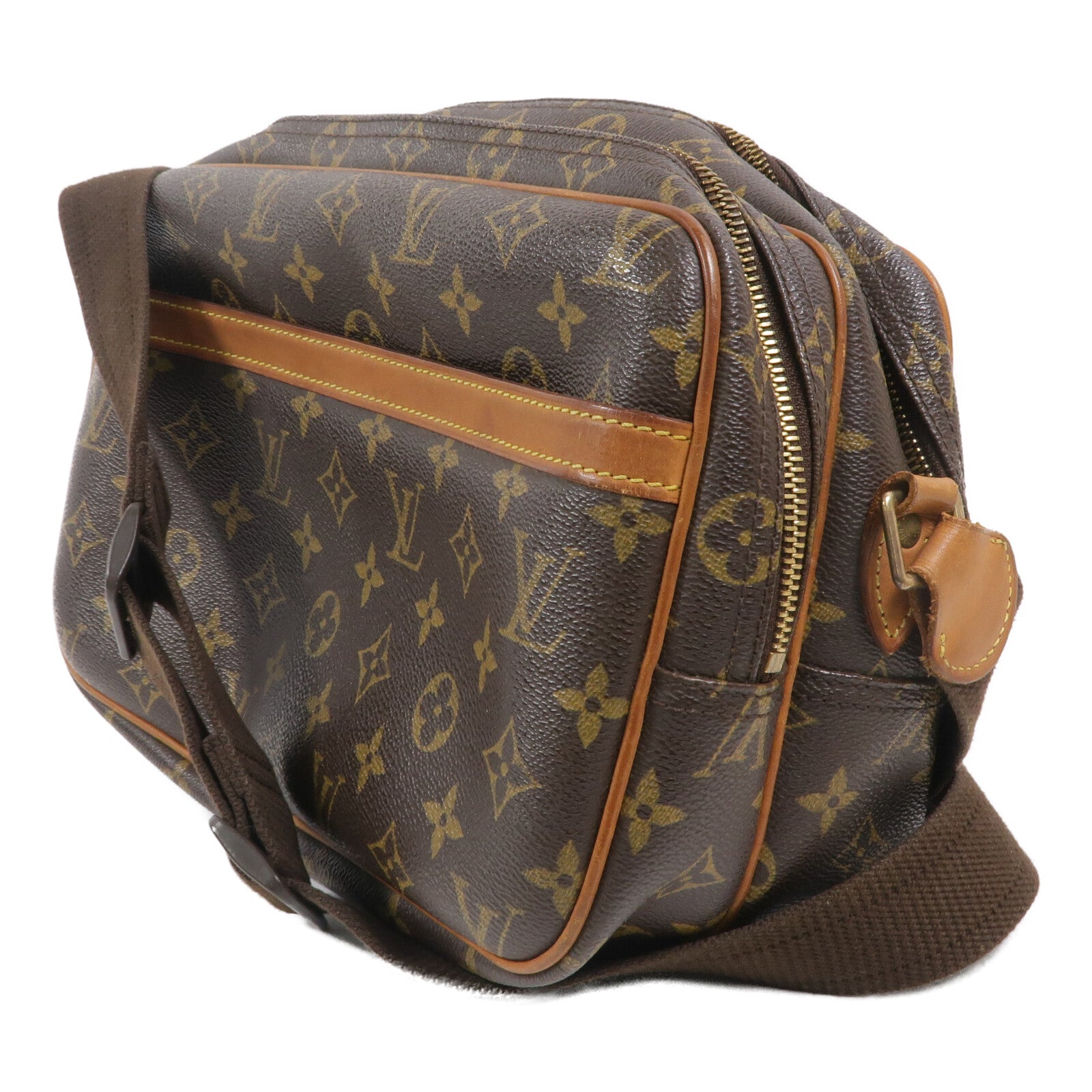 LOUIS VUITTON Monogram Reporter PM金扣肩背袋