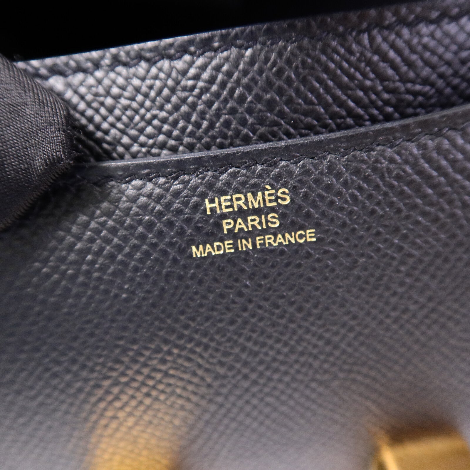 HERMES Epsom皮革Constance Mini肩背袋Noir