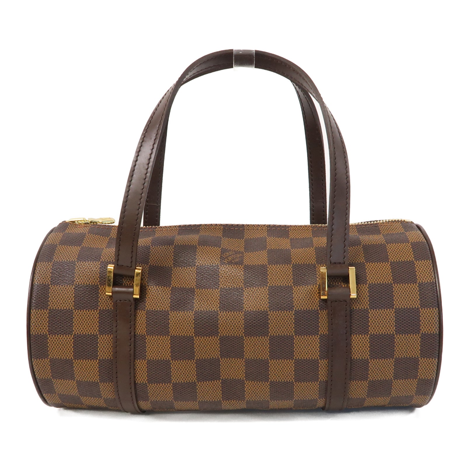 LOUIS VUITTON Damier Ebene Papillon PM金扣肩背袋啡色