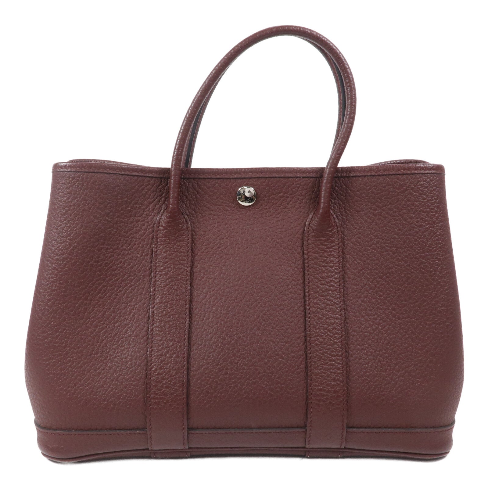 HERMES Negonda皮革Garden Party TPM手挽袋Rouge H