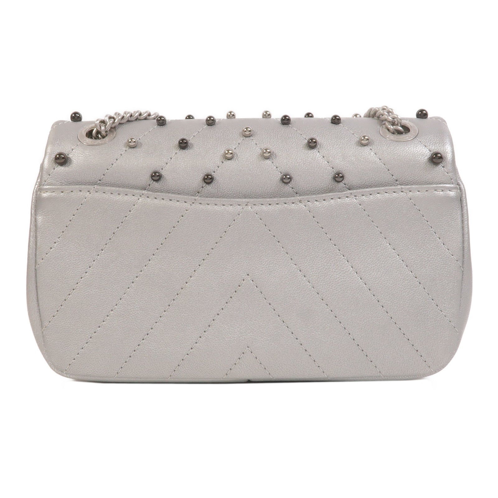 CHANEL 牛皮皮革Mini Flap Bag鏈帶肩背袋