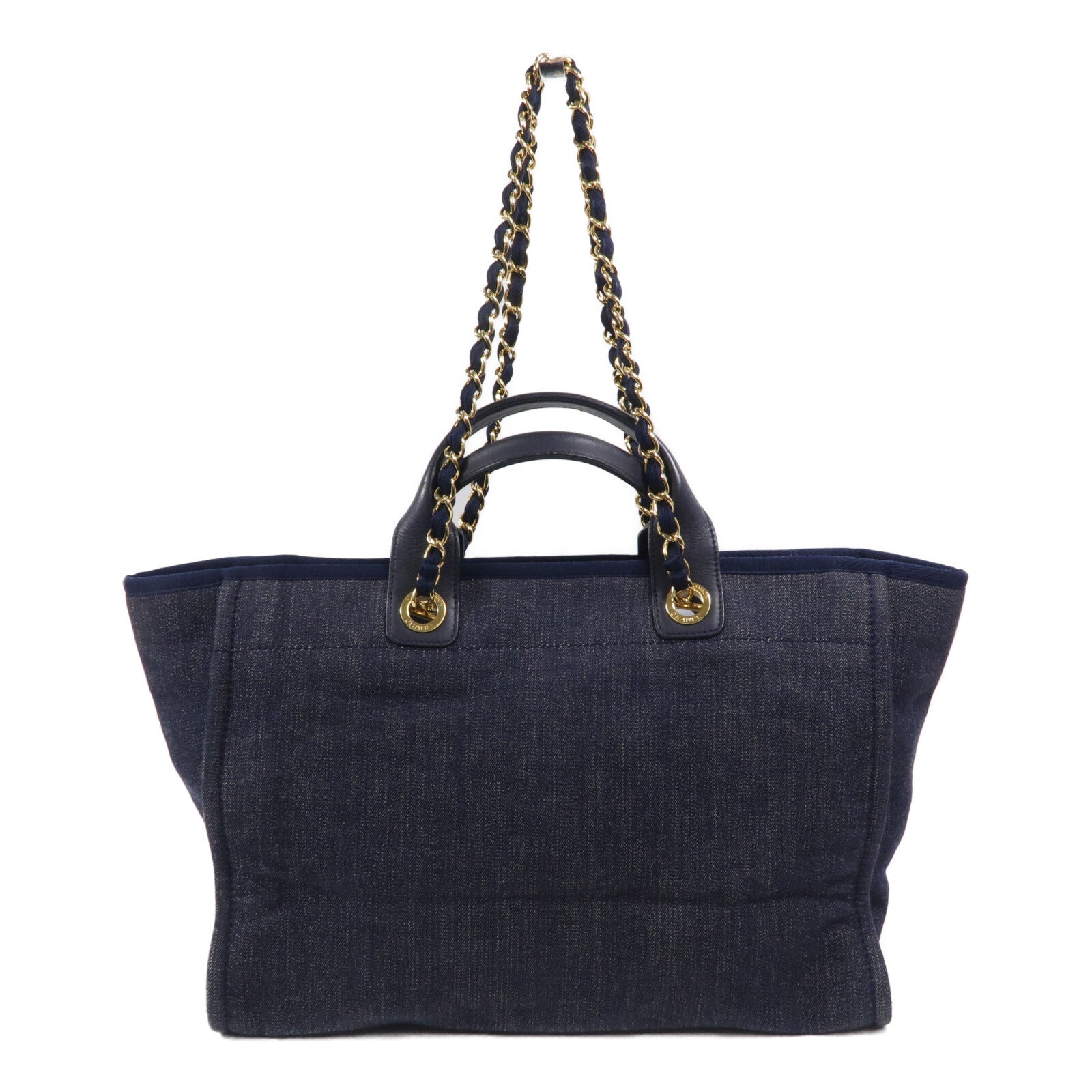 CHANEL 帆布Deauville Tote手挽肩背兩用袋