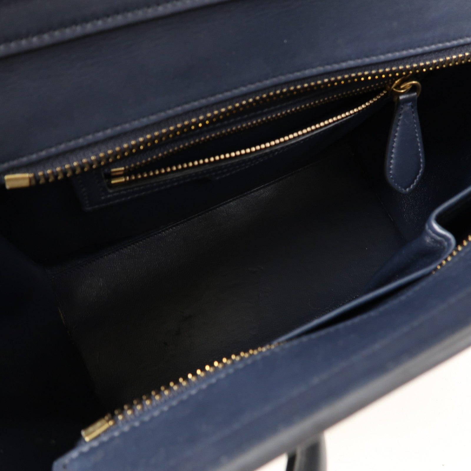 CELINE 牛皮皮革Micro Luggage Handbag金扣手挽袋綠色/藍色/白色