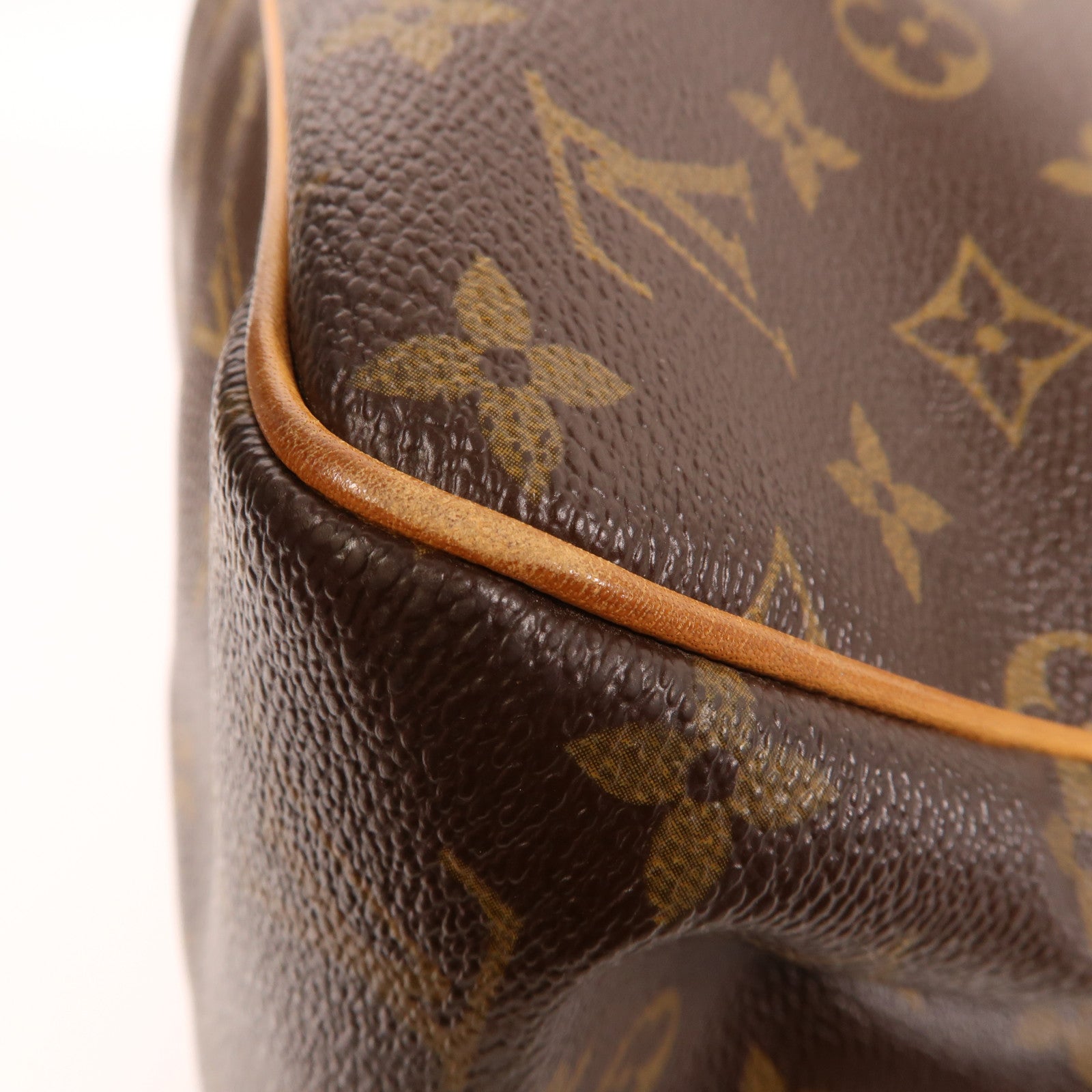 LOUIS VUITTON Monogram Batignolles金扣肩背袋棕色