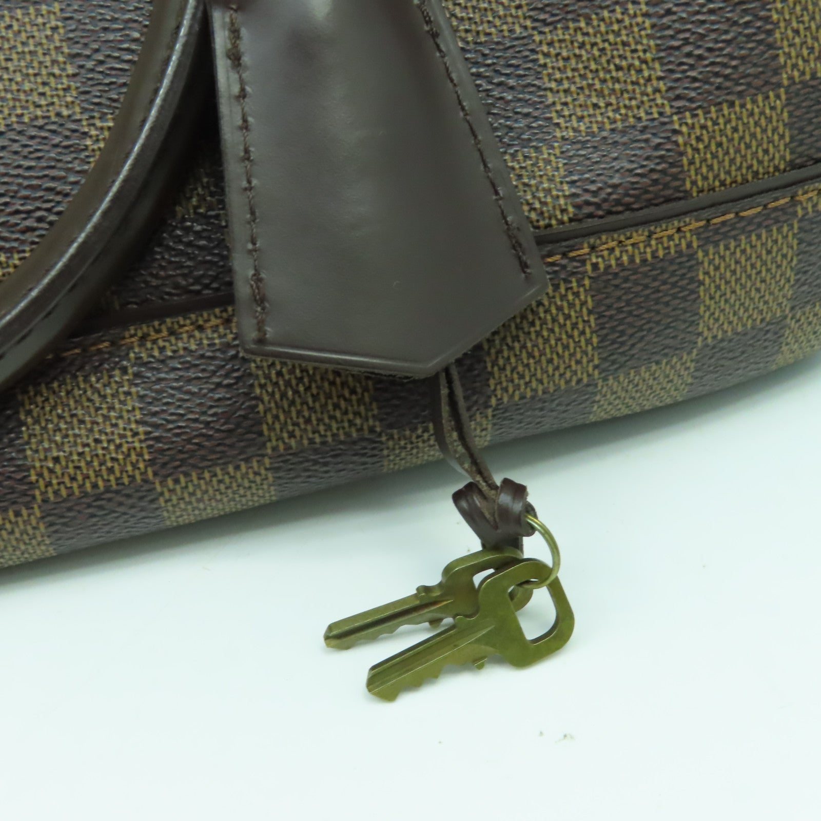 LOUIS VUITTON 【激減優惠】Damier Ebene Duomo金扣手挽袋啡色