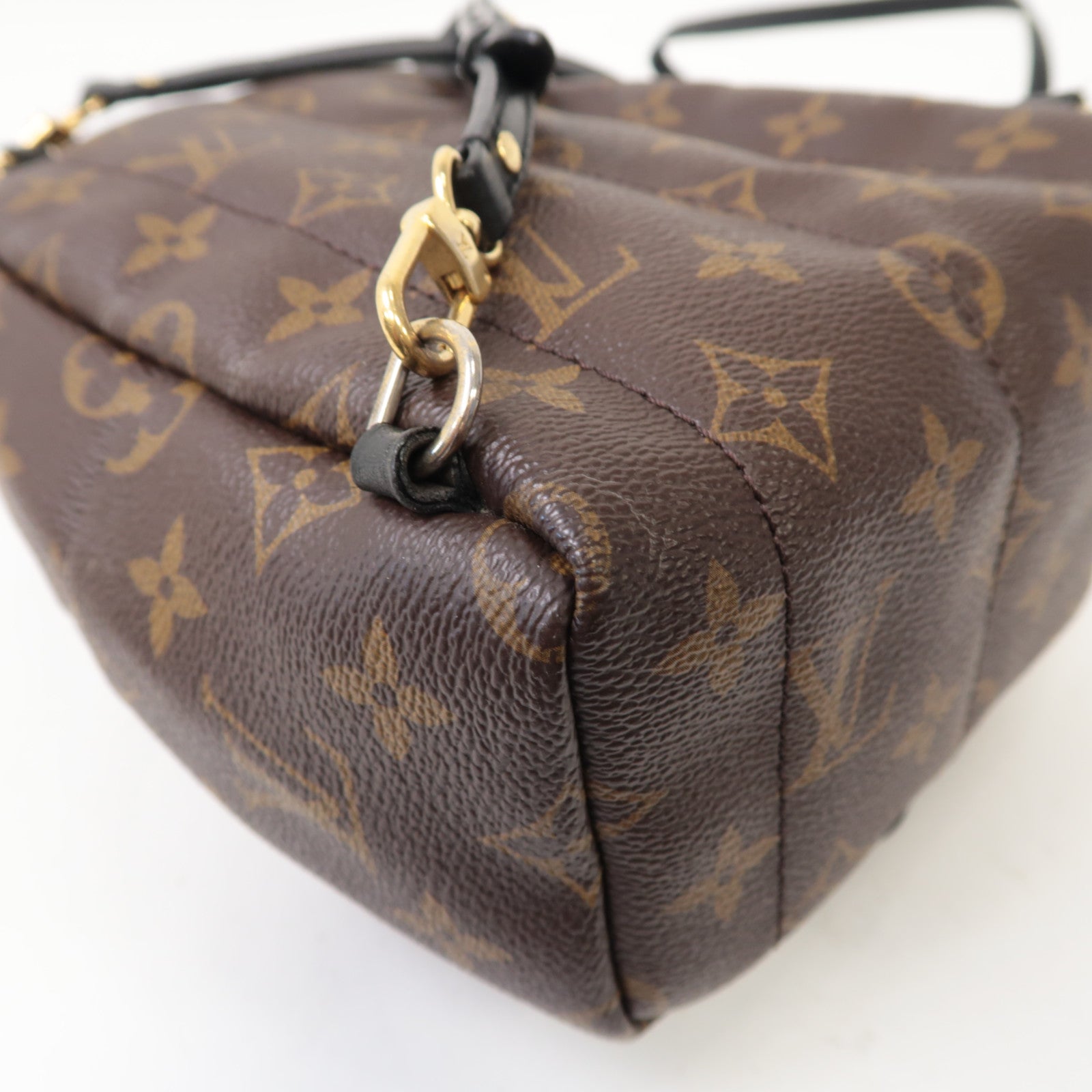LOUIS VUITTON Monogram Palm Springs Mini金扣背包啡色